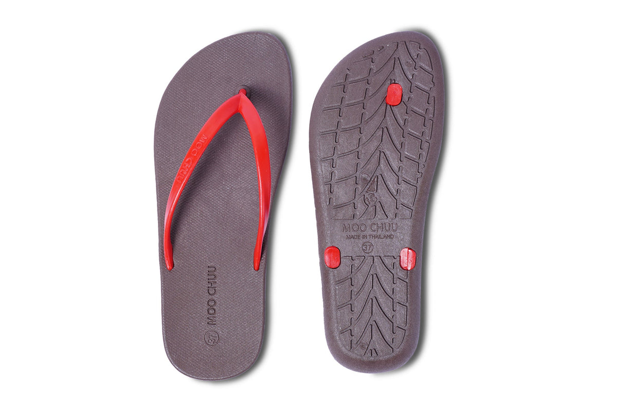 Dali Flippy Brown Sole Red Strap Moo Chuu India
