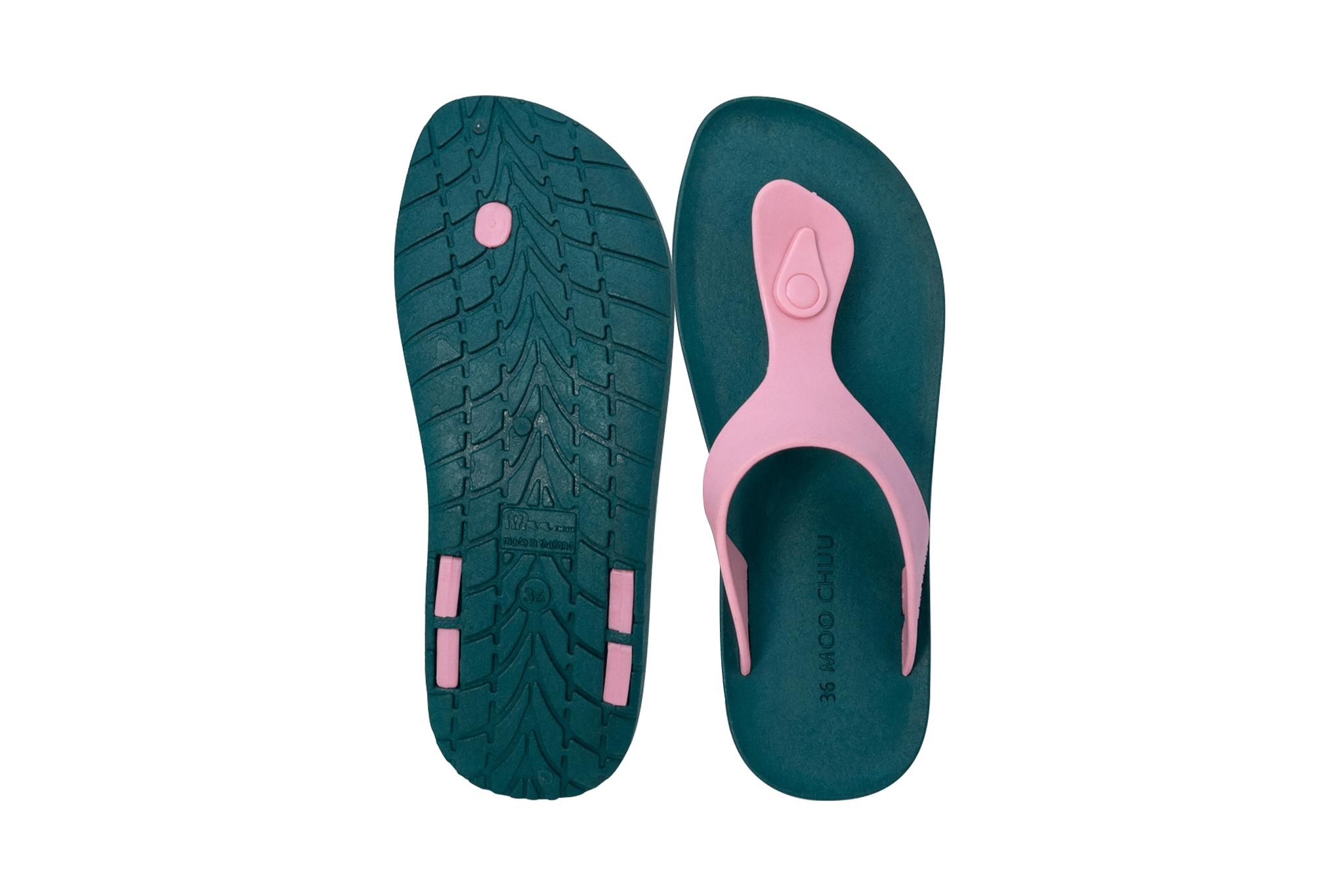 Candy Green Sole Light Pink Strap