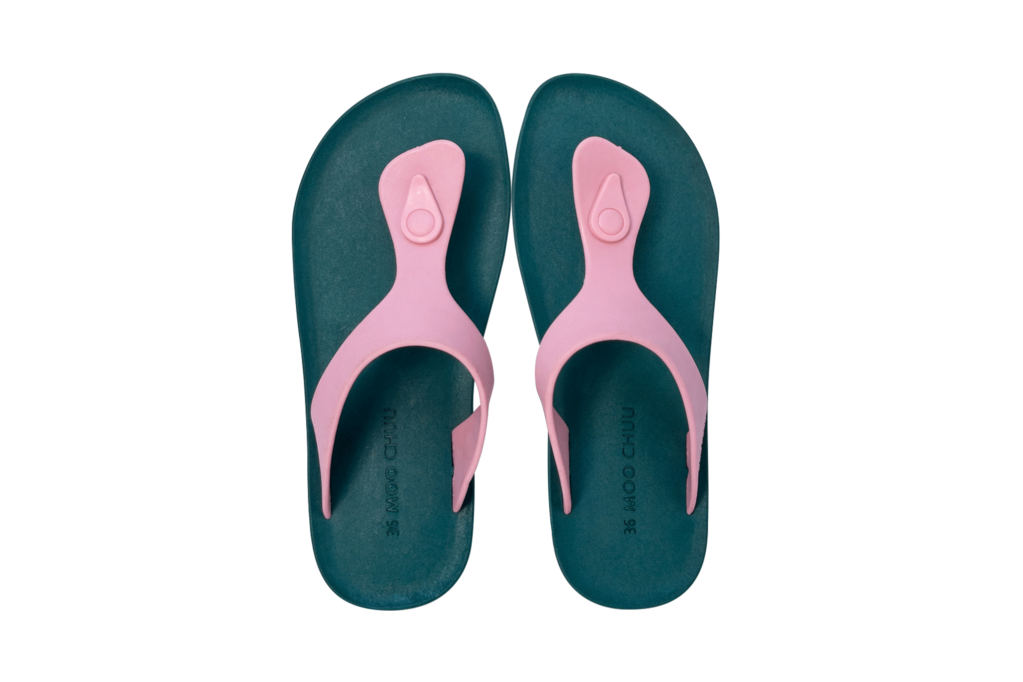 Candy Green Sole Light Pink Strap