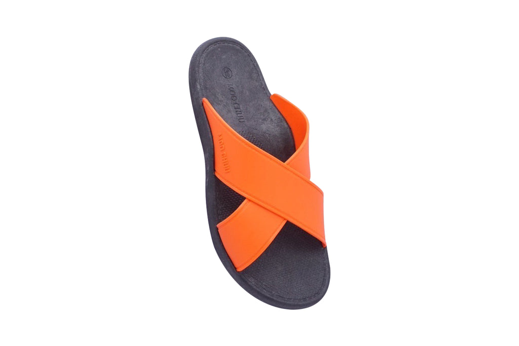 Crossy Black Sole Orange Strap