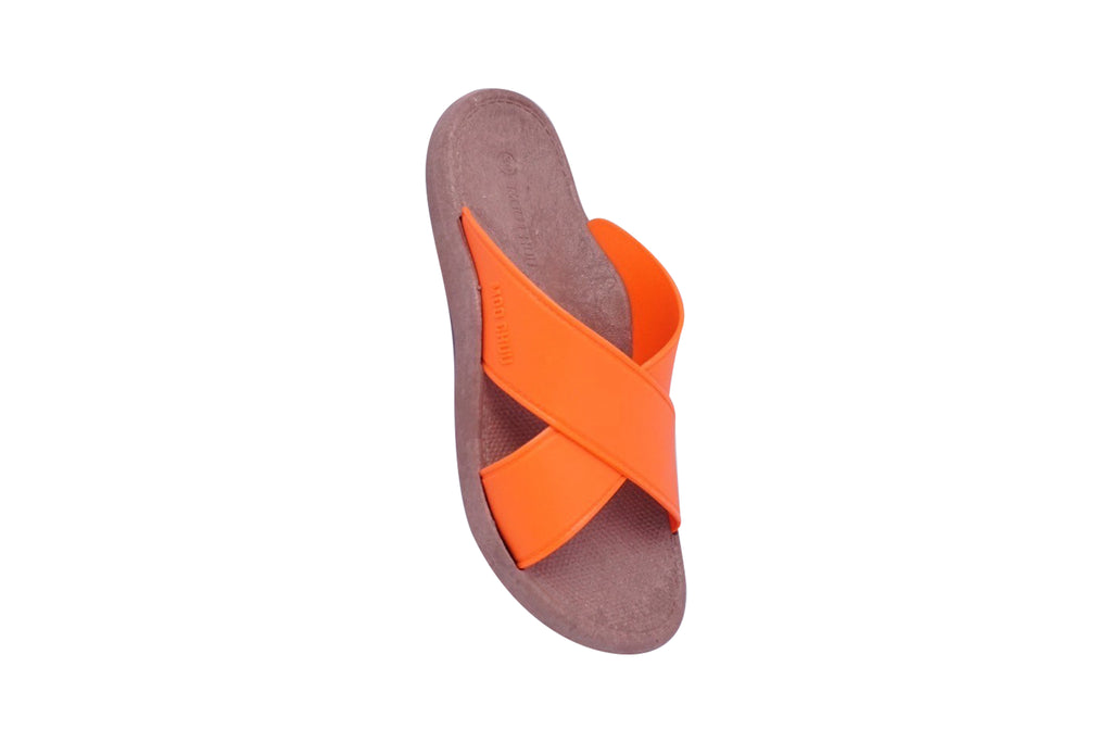 Crossy Brown Sole Orange Strap