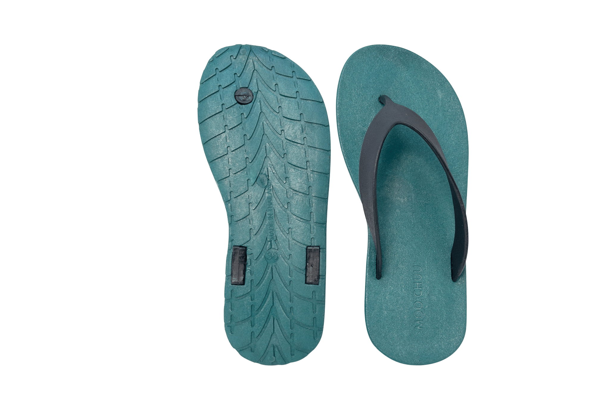 Flippy Green Sole Black Strap