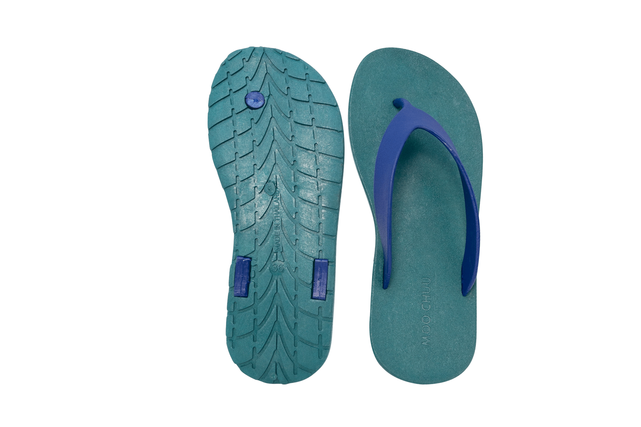 Flippy Green Sole Blue Strap