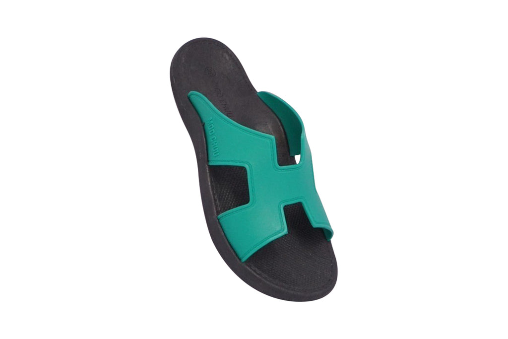 Hermey Black Sole Green Strap