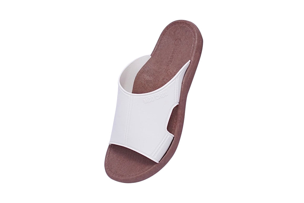 Jangy Brown Sole White Strap
