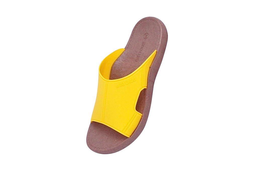 Jangy Brown Sole Yellow Strap