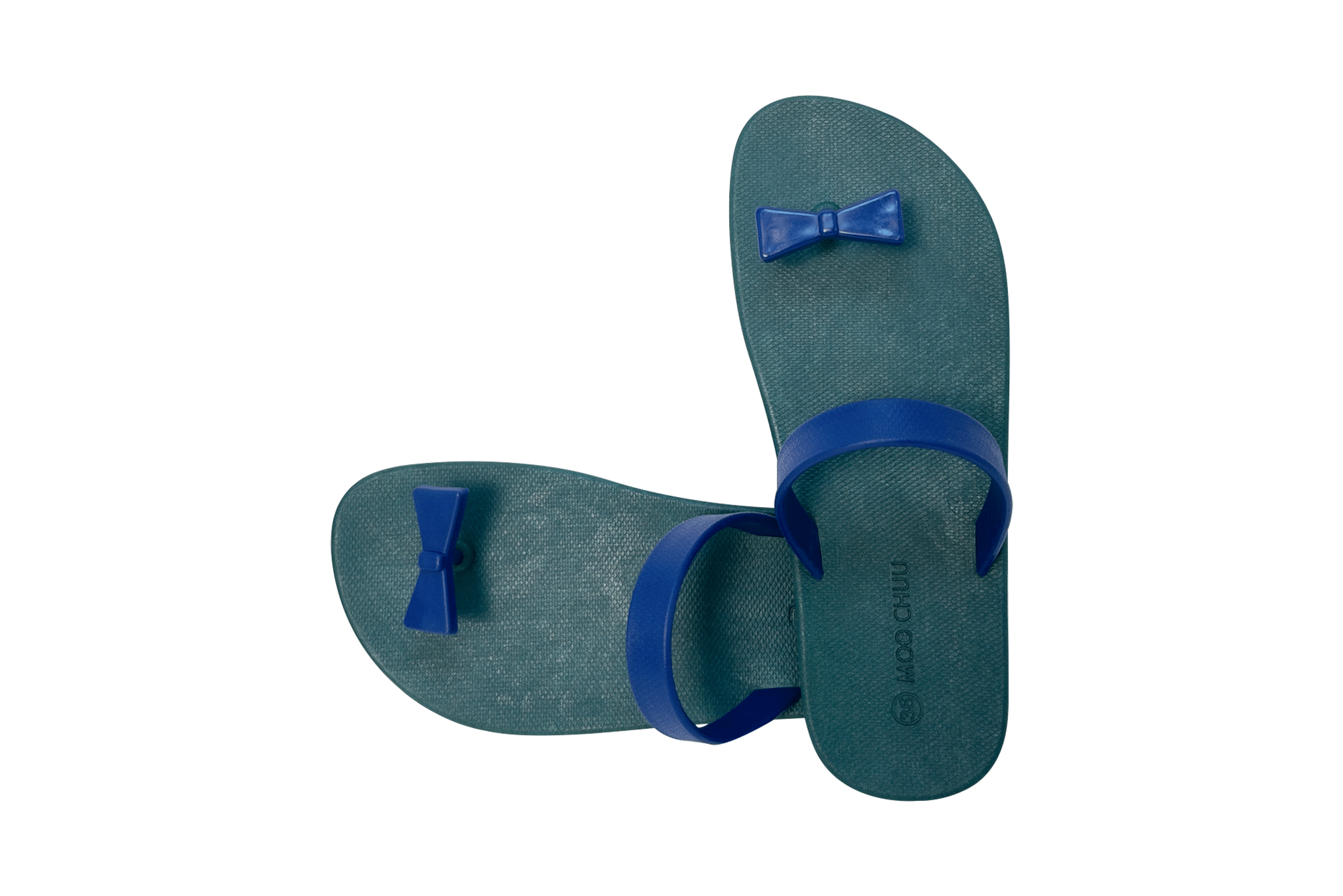 Sweety Bow Green Sole Blue Strap