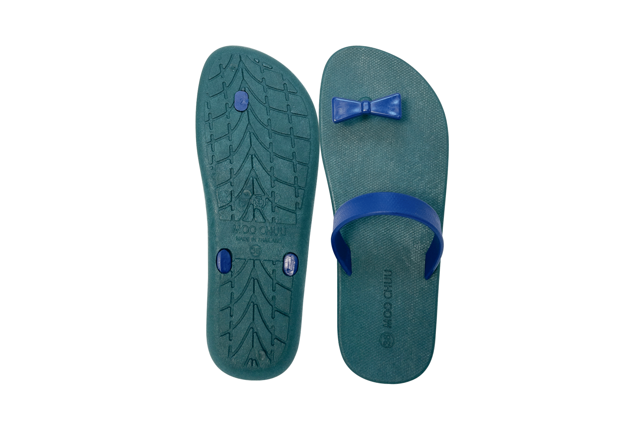 Sweety Bow Green Sole Blue Strap