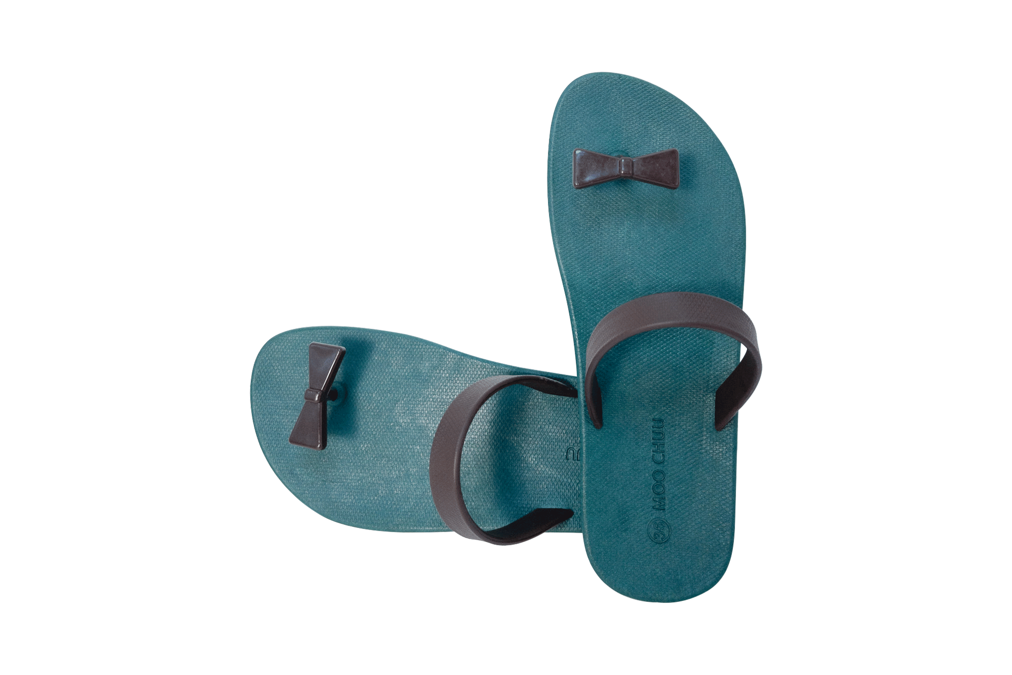 Sweety Bow Green Sole Brown Strap