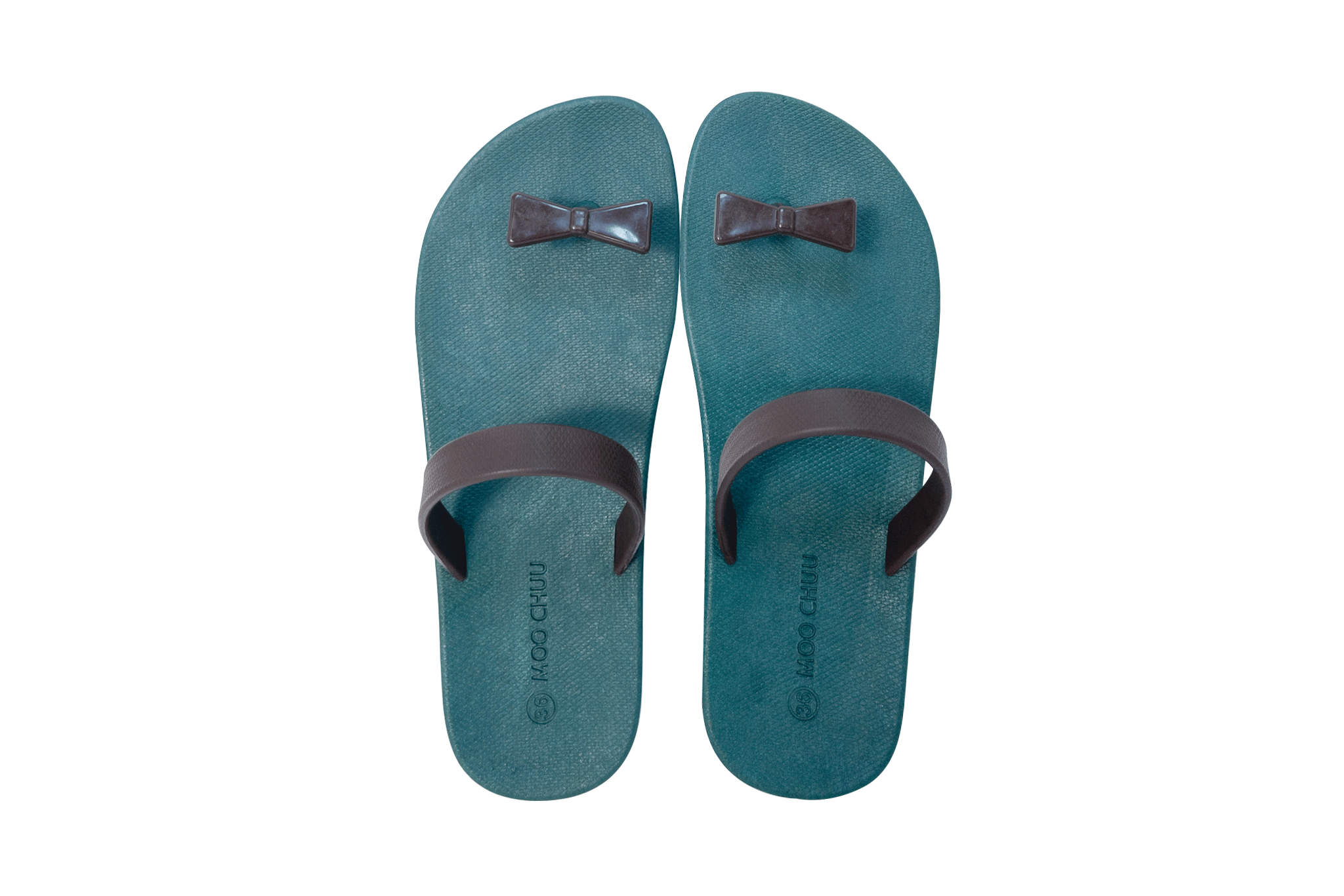 Sweety Bow Green Sole Brown Strap