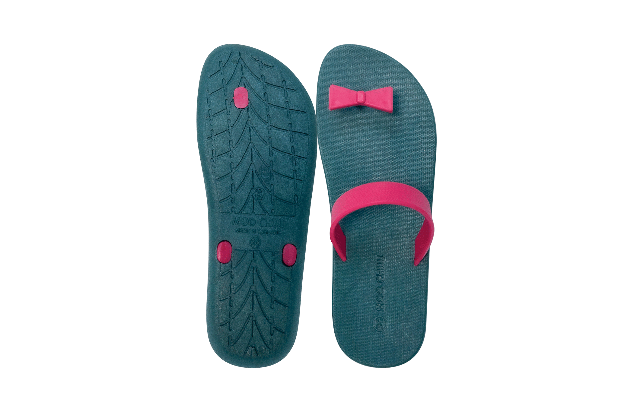 Sweety Bow Green Sole Pink Strap