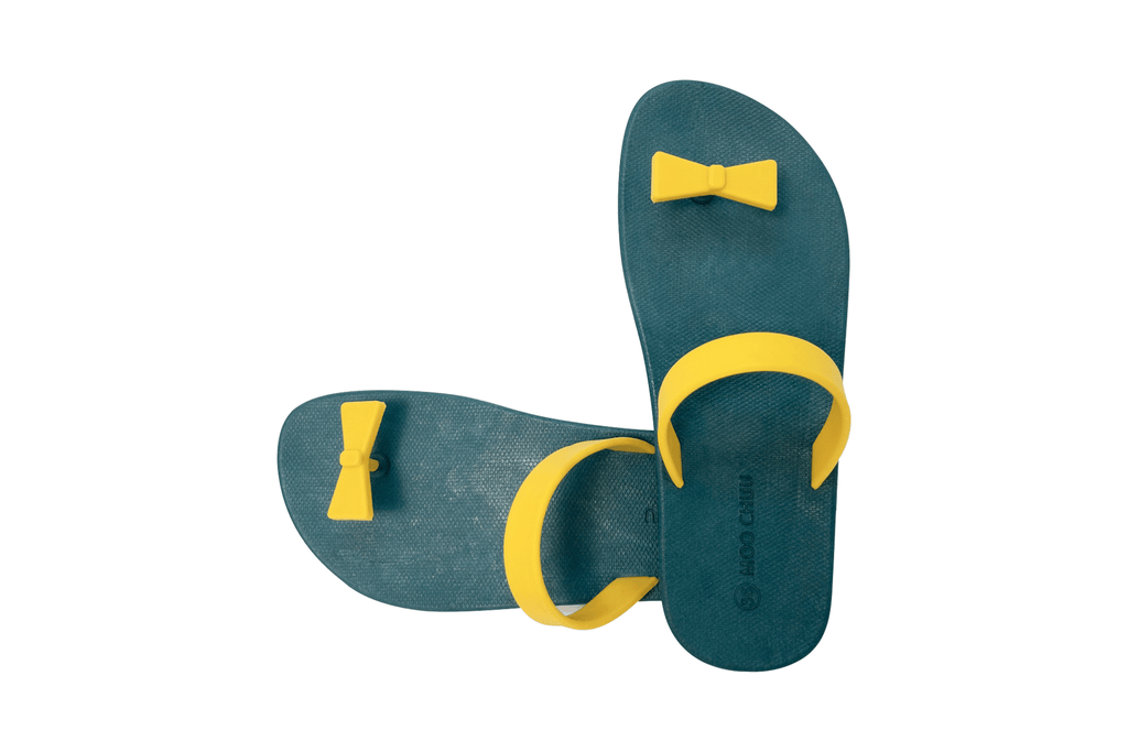 Sweety Bow Green Sole Yellow Strap