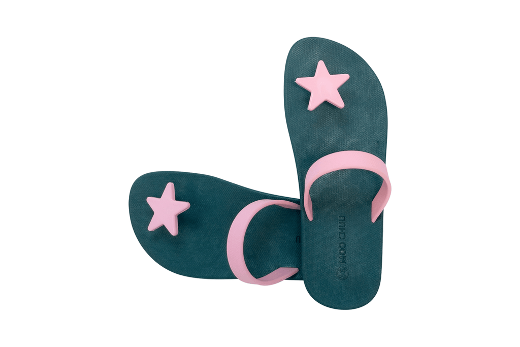 Sweety Star Green Sole Light Pink Strap