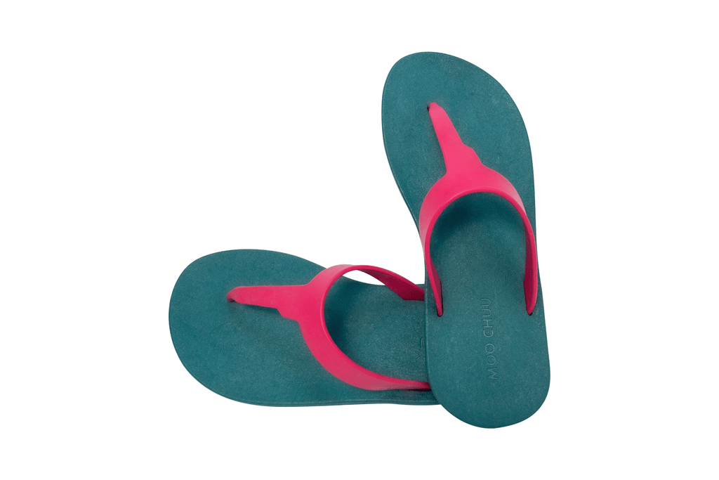 Thongs Green Sole Pink Strap