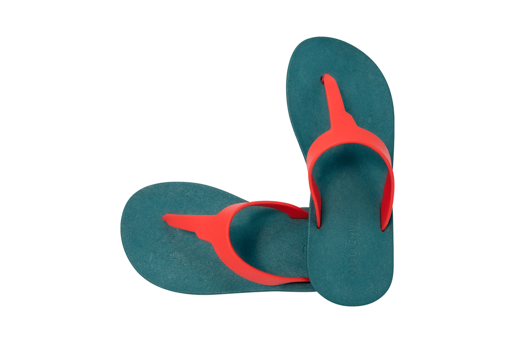 Thongs Green Sole Red Strap