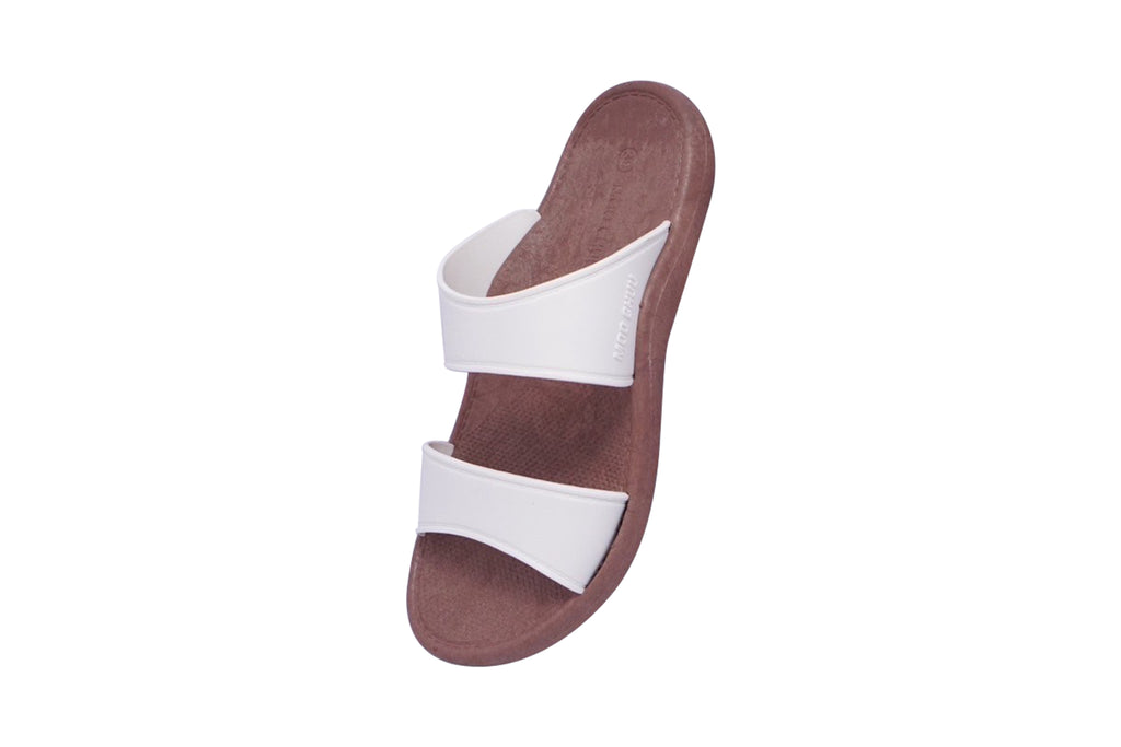 Twinny Brown Sole White Strap