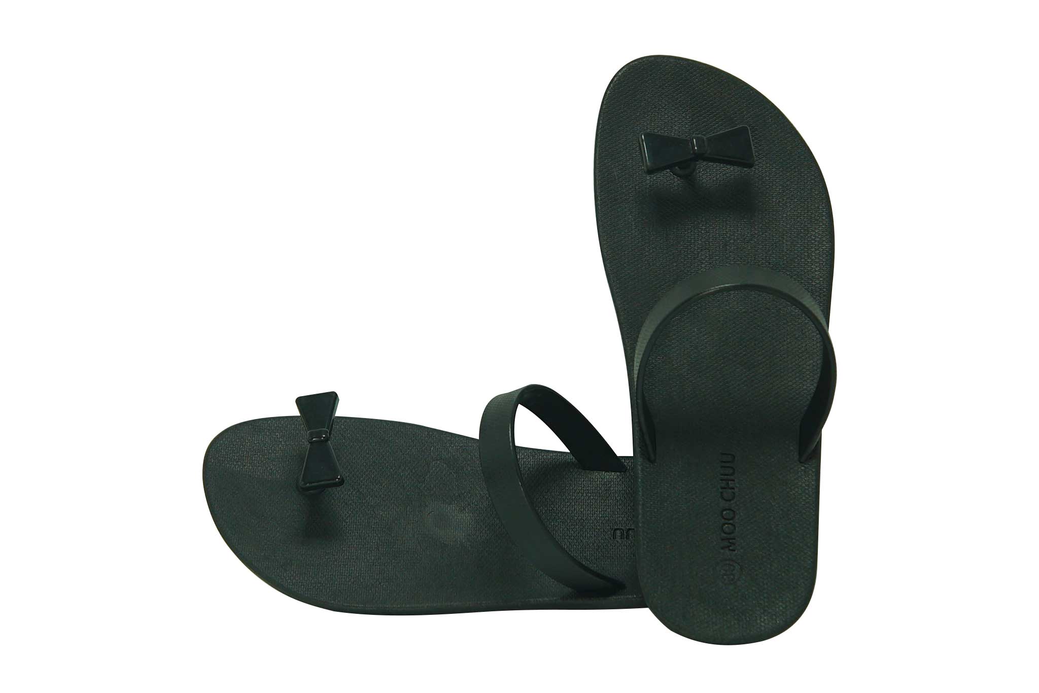 Sweety Bow Black Sole Black Strap
