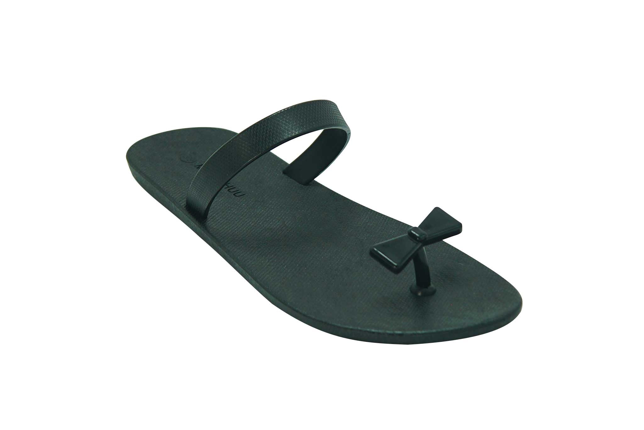 Sweety Bow Black Sole Black Strap