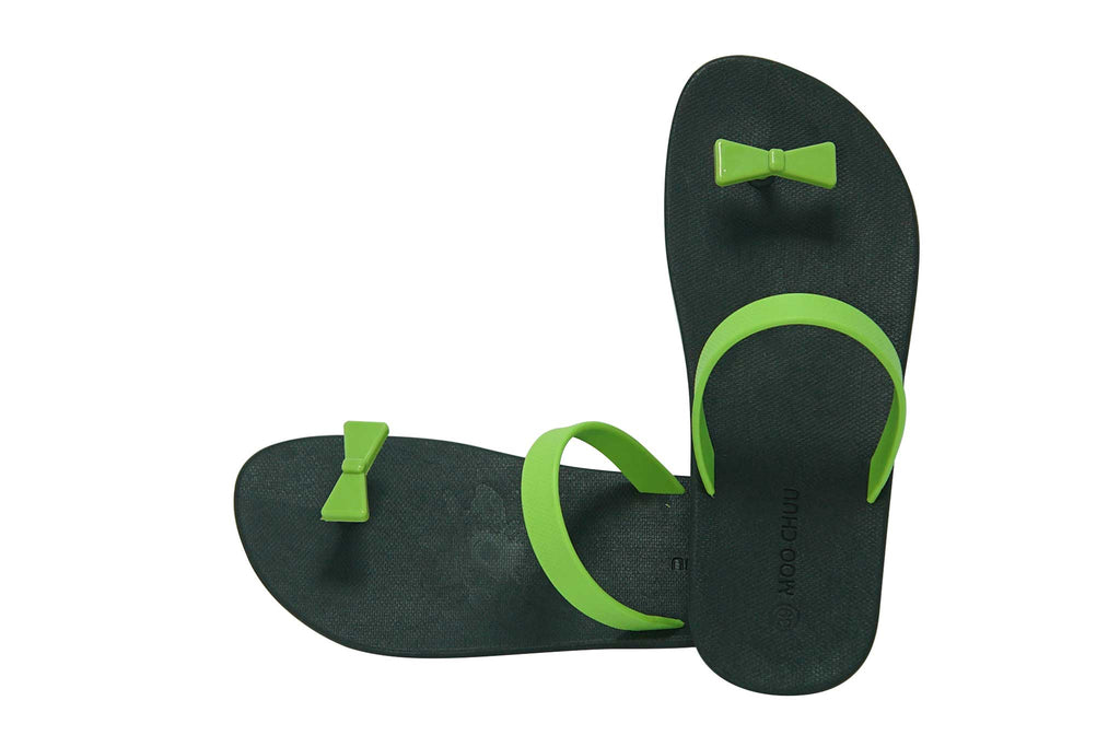 Sweety Bow Black Sole Lime Strap