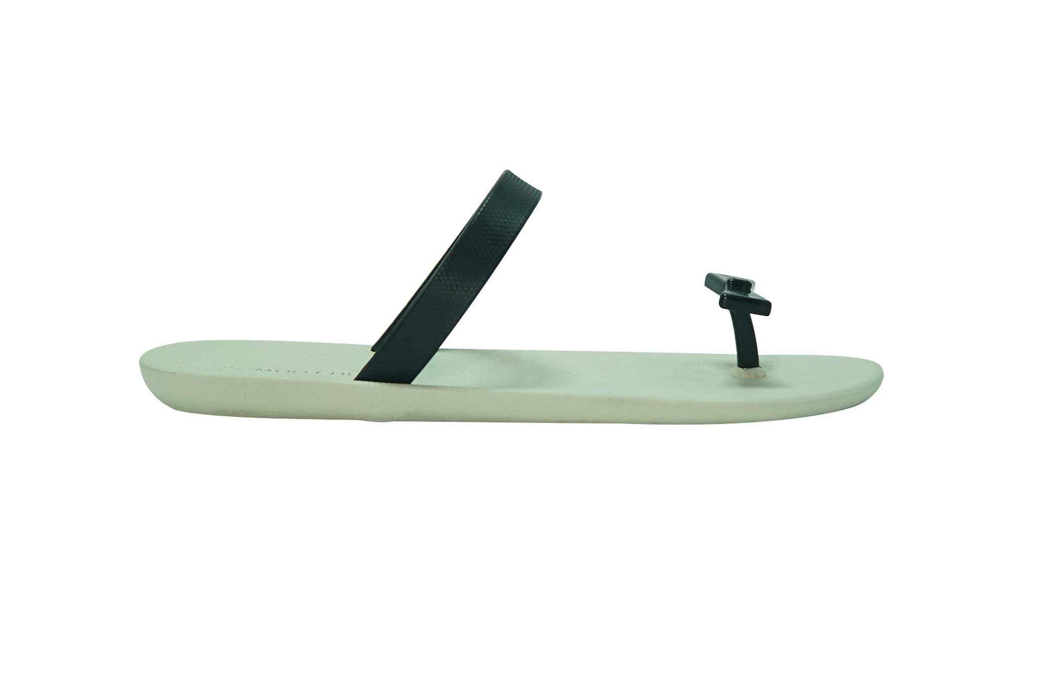 Sweety Bow White Sole Black Strap