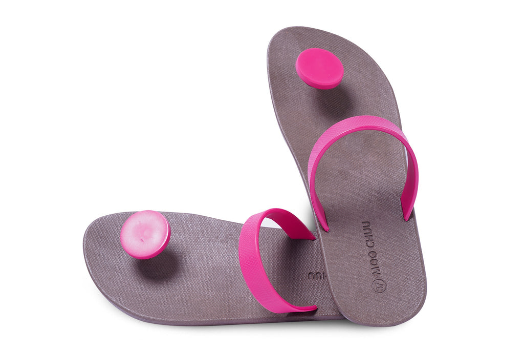 Sweety Dot Brown Sole Hot Pink Strap