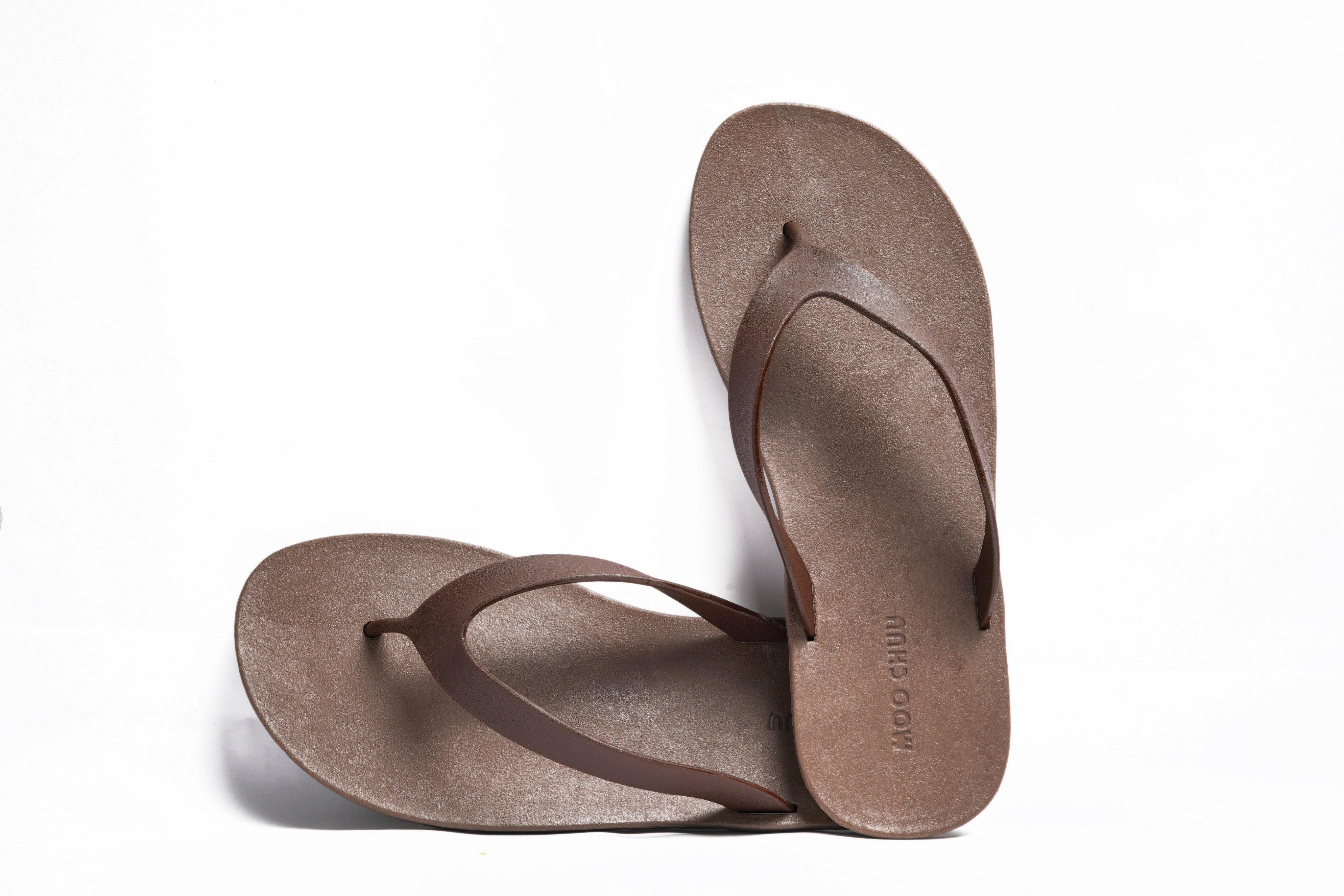 Flippy Brown Sole Brown Strap - Moo Chuu India