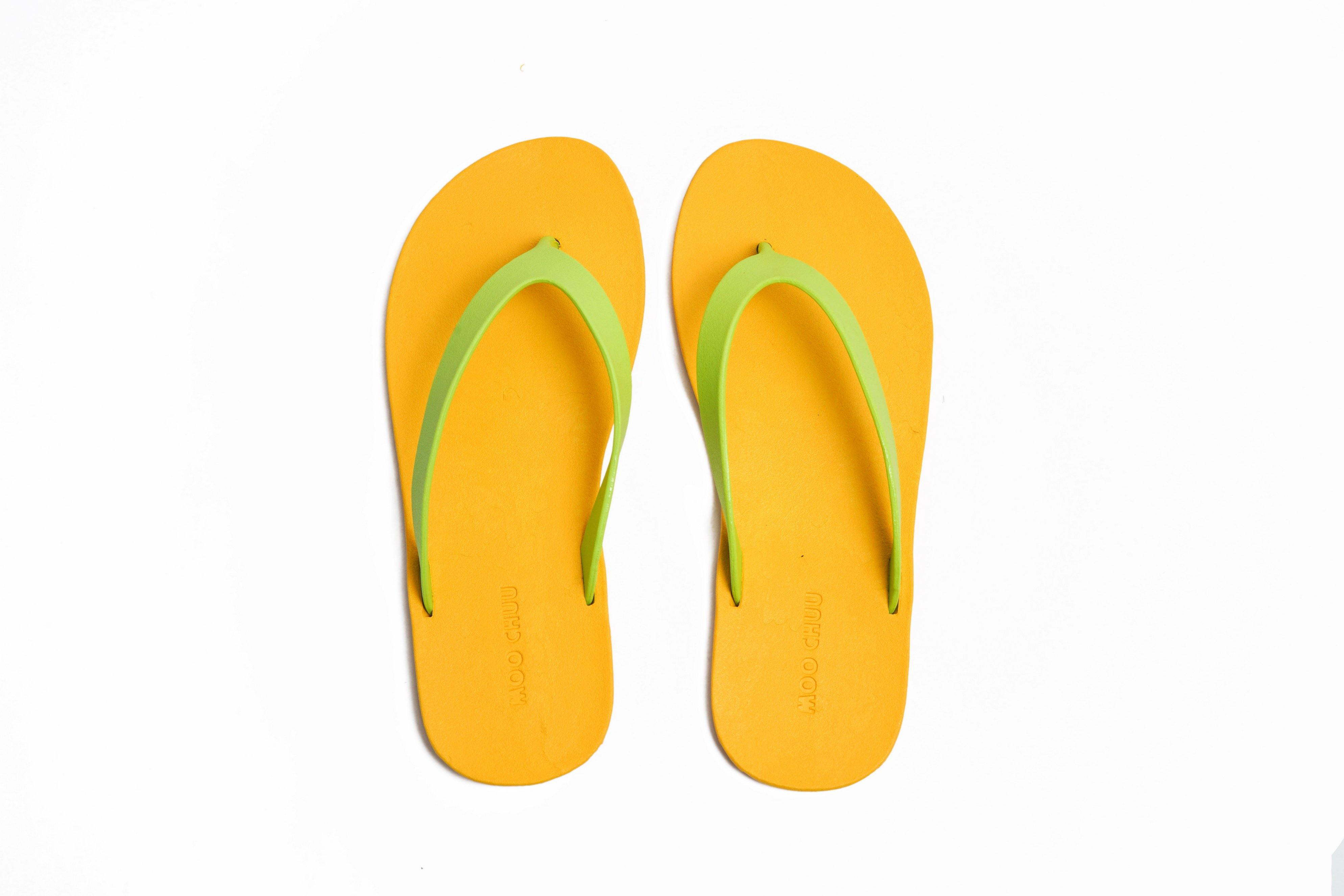 Flippy Yellow Sole Lime Strap - Moo Chuu India