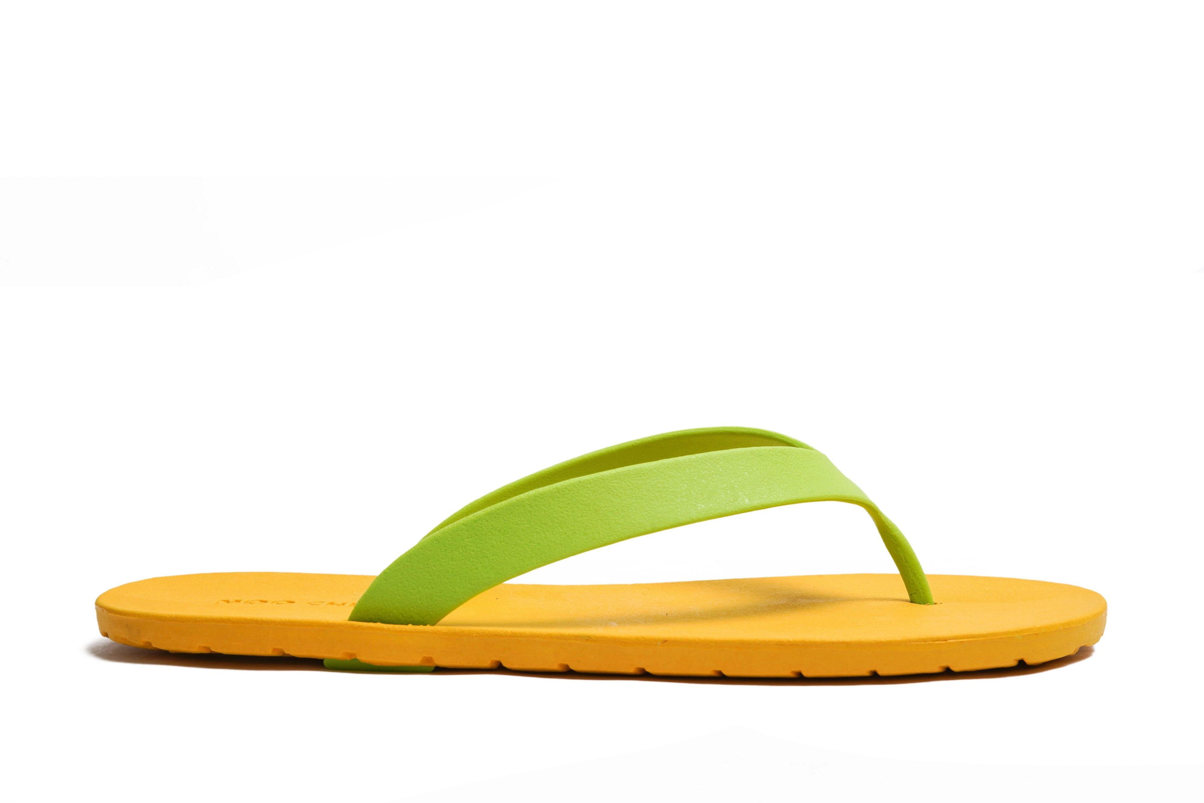 Flippy Yellow Sole Lime Strap - Moo Chuu India