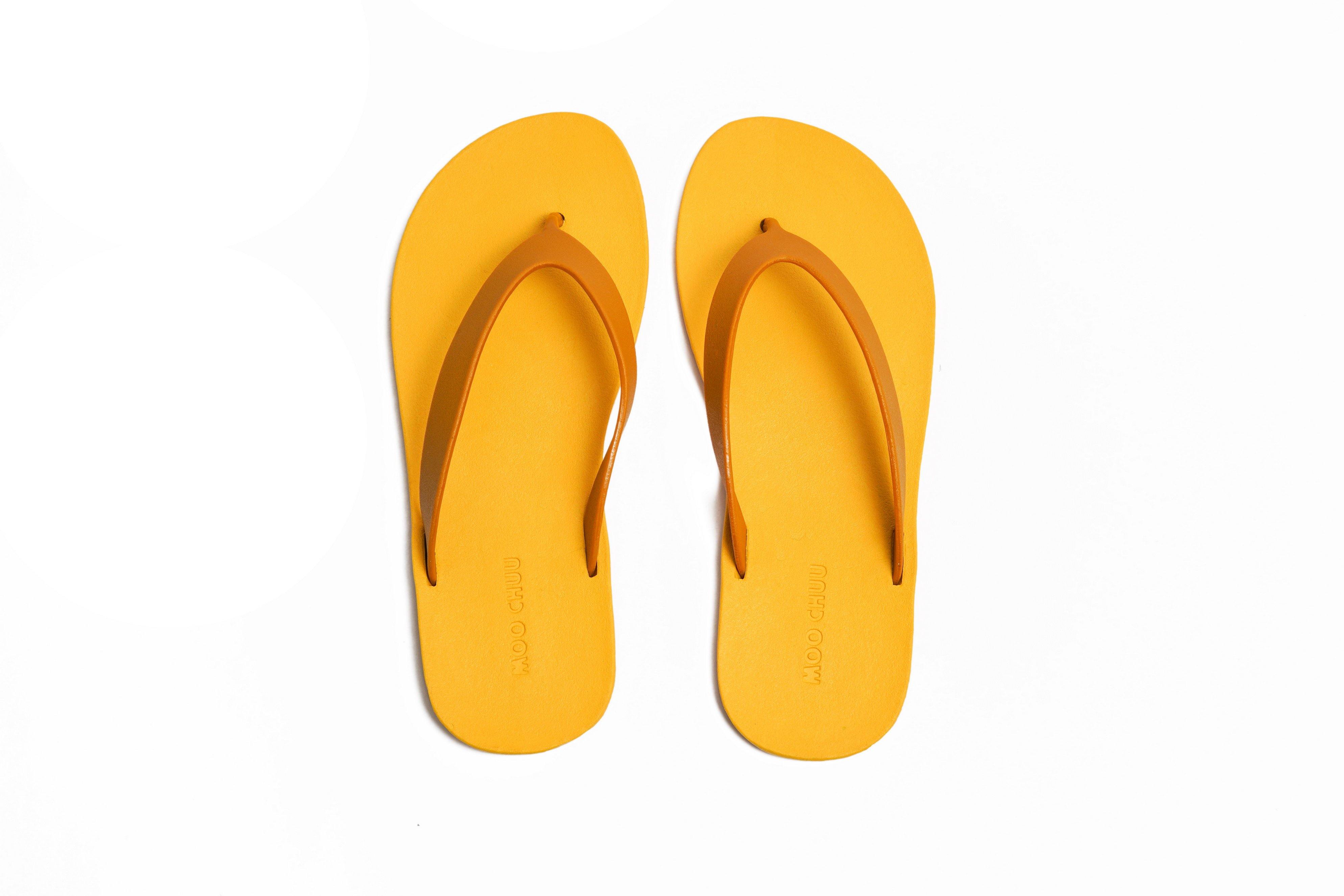 Flippy Yellow Sole Caramel Strap - Moo Chuu India