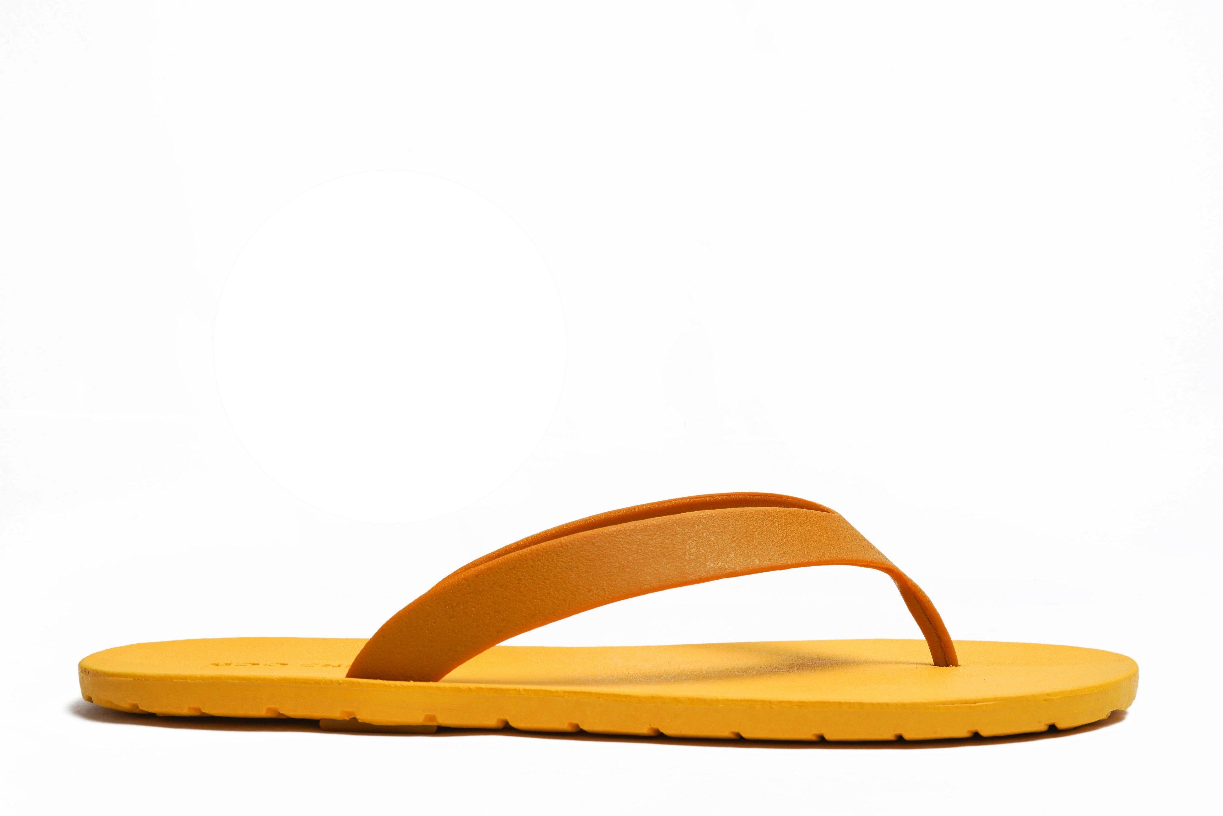 Flippy Yellow Sole Caramel Strap - Moo Chuu India