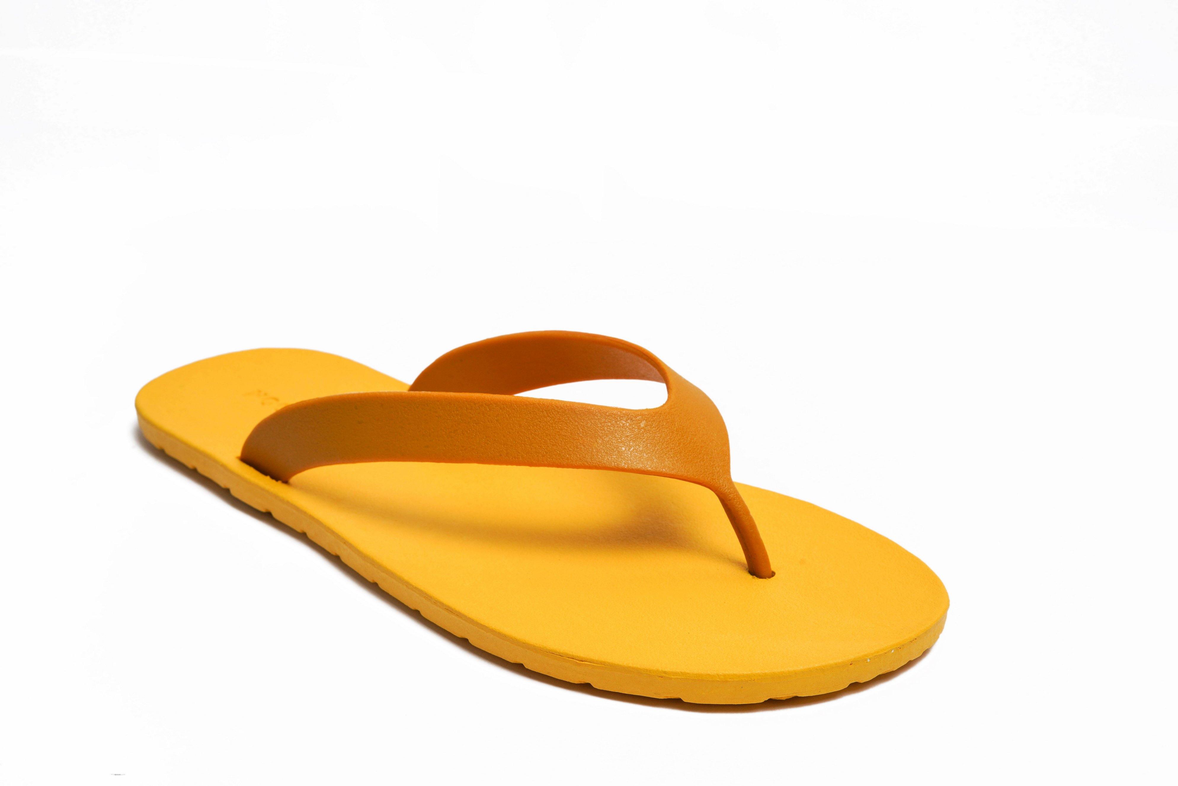 Flippy Yellow Sole Caramel Strap - Moo Chuu India