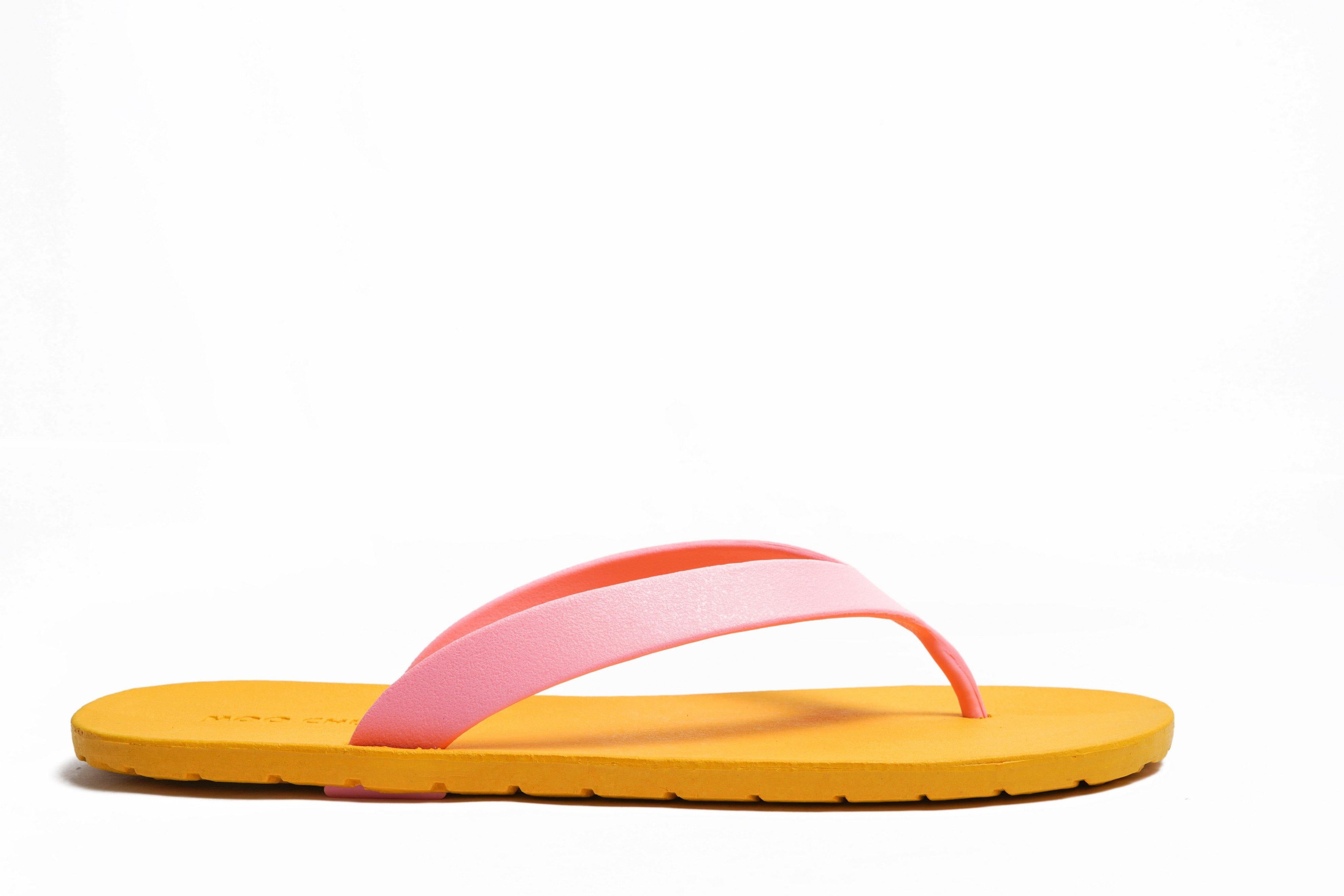 Flippy Yellow Sole Light Pink Strap - Moo Chuu India
