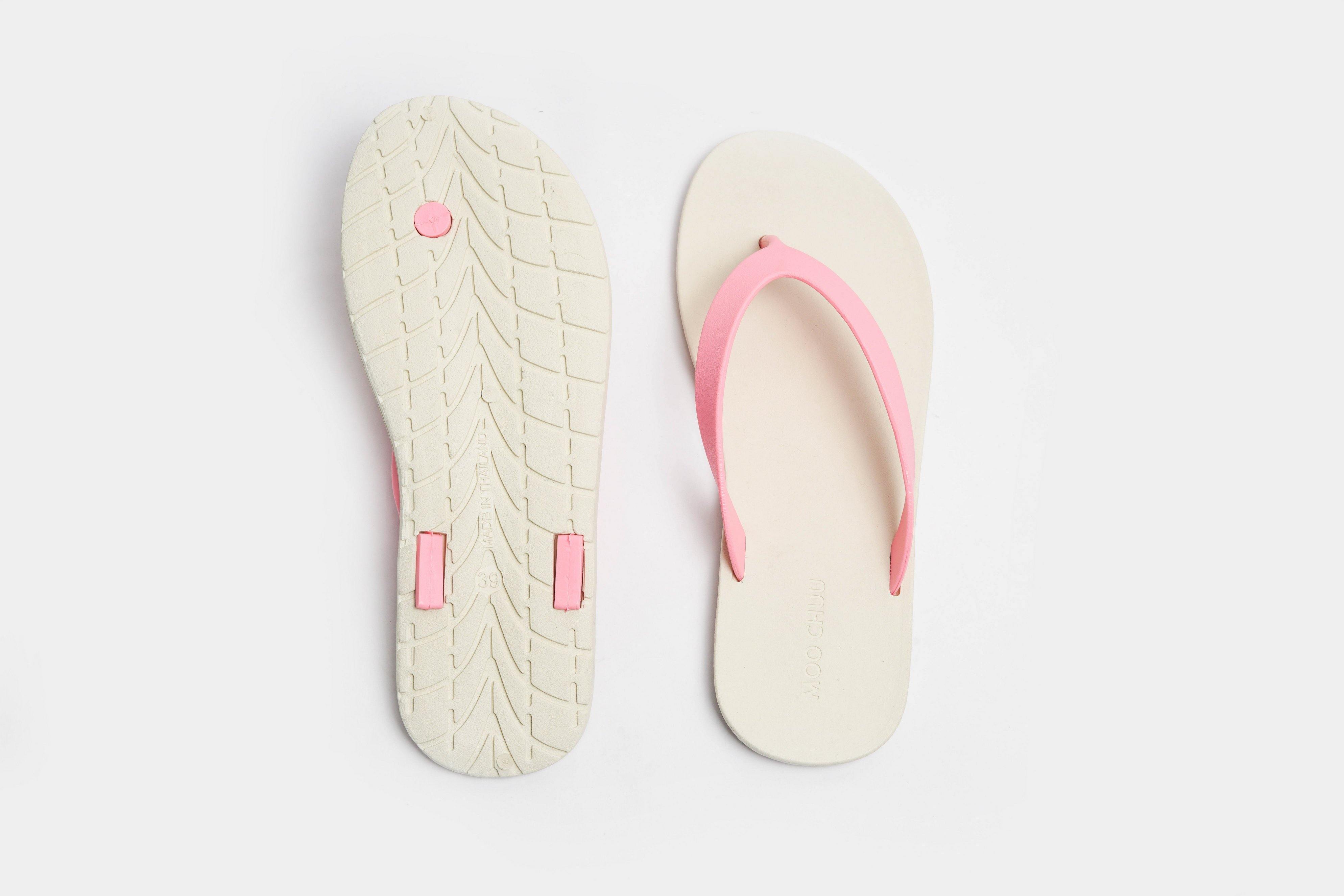 Flippy White Sole Light Pink Strap - Moo Chuu India