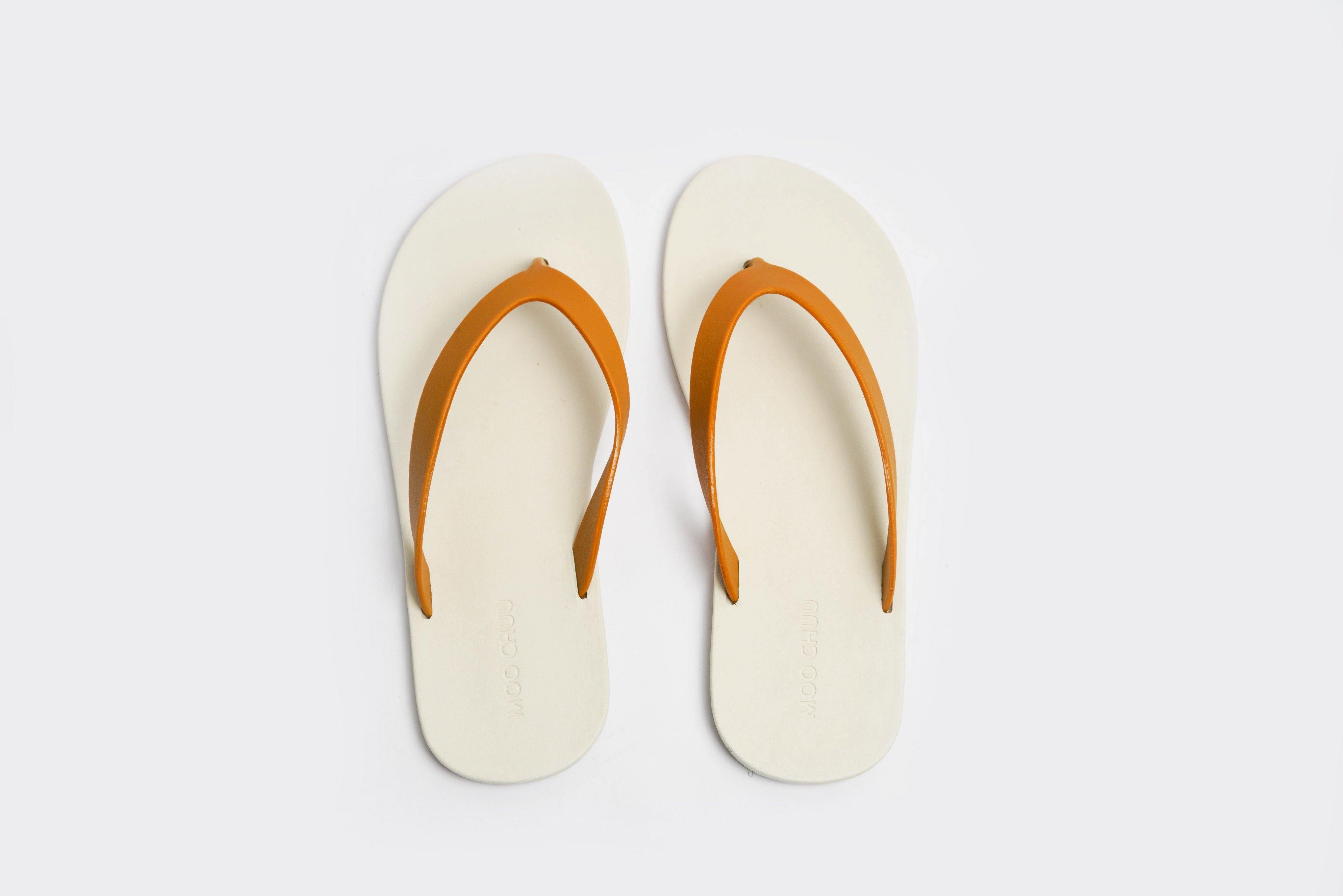 Flippy White Sole Caramel Strap - Moo Chuu India