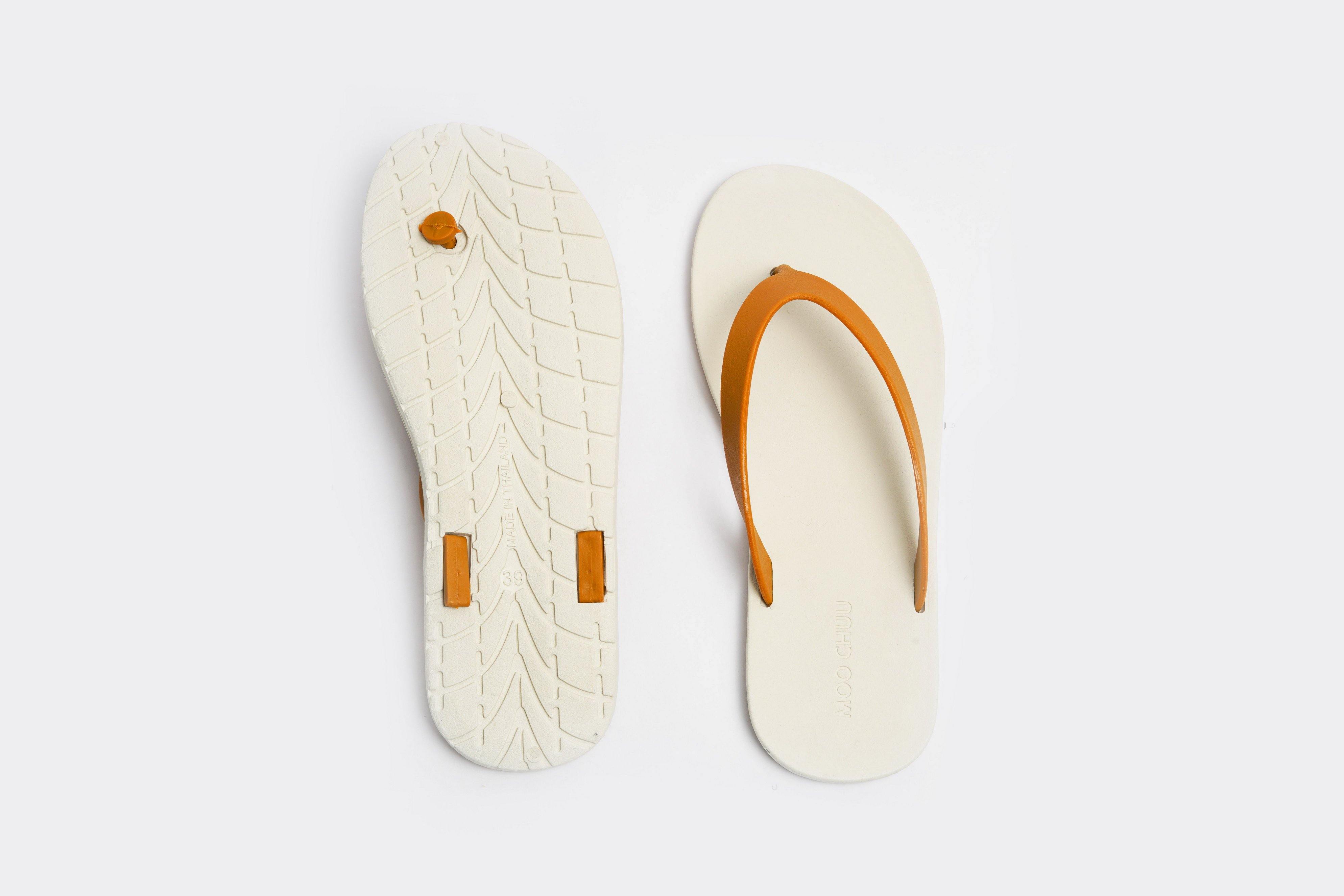 Flippy White Sole Caramel Strap - Moo Chuu India