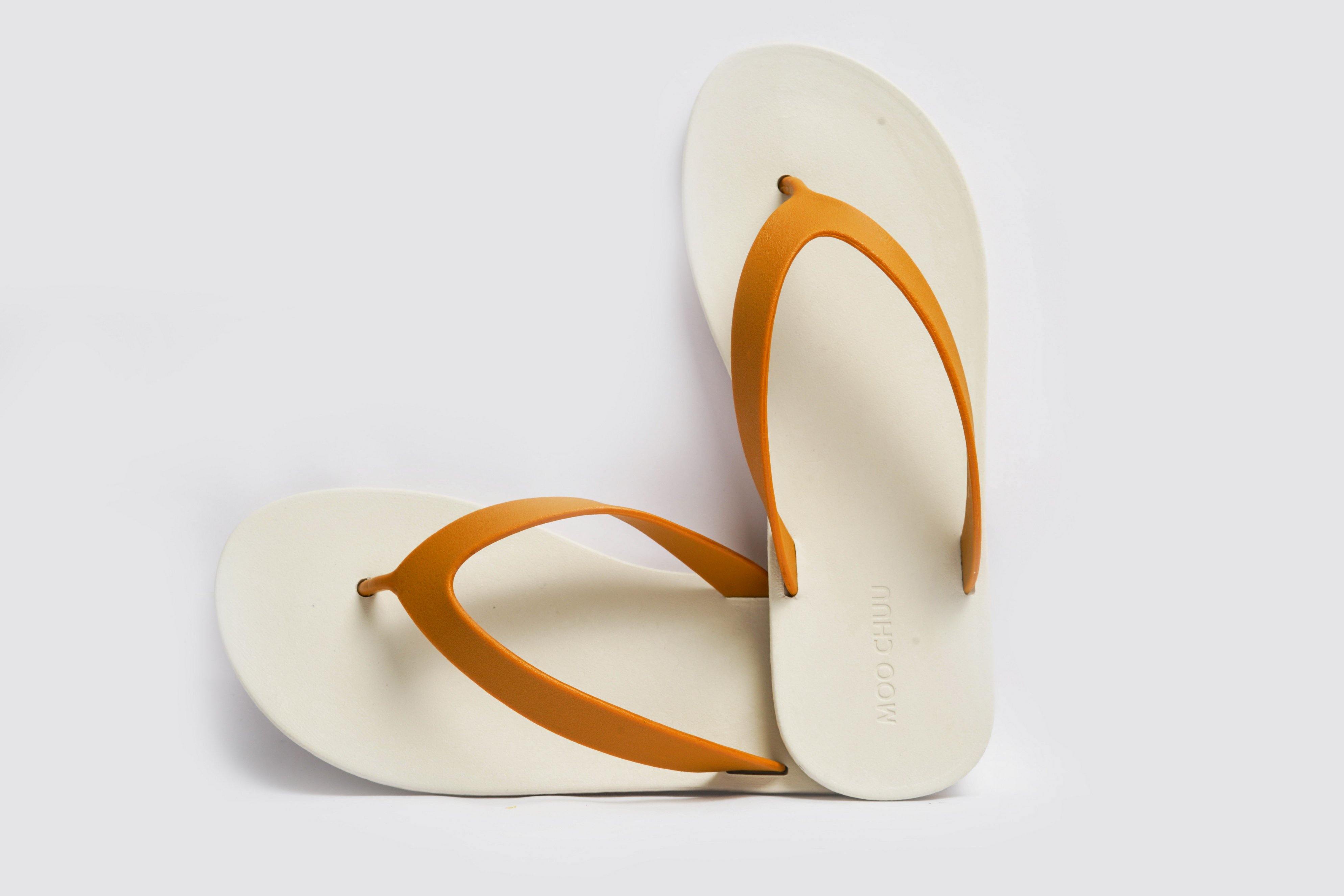 Flippy White Sole Caramel Strap - Moo Chuu India