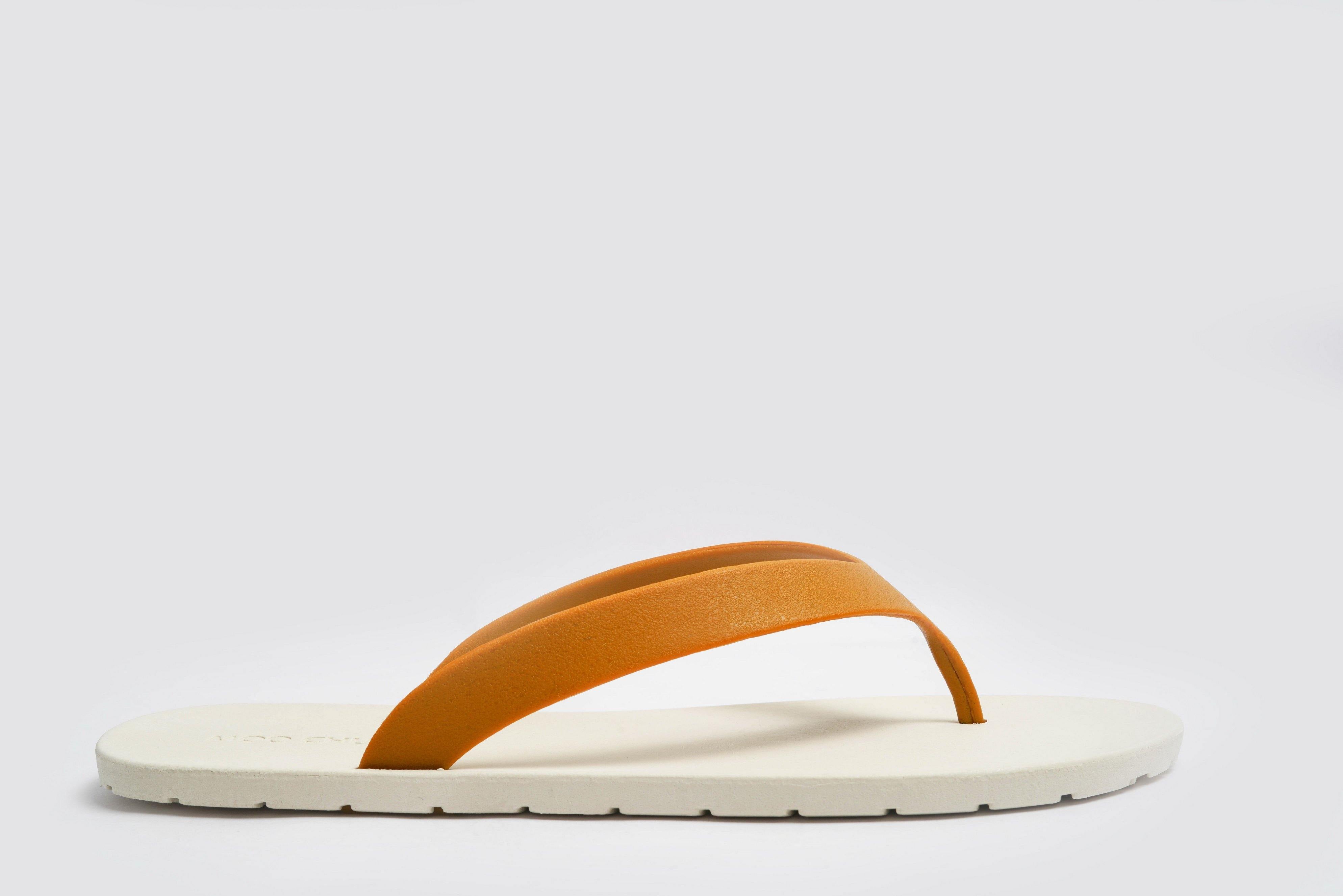 Flippy White Sole Caramel Strap - Moo Chuu India
