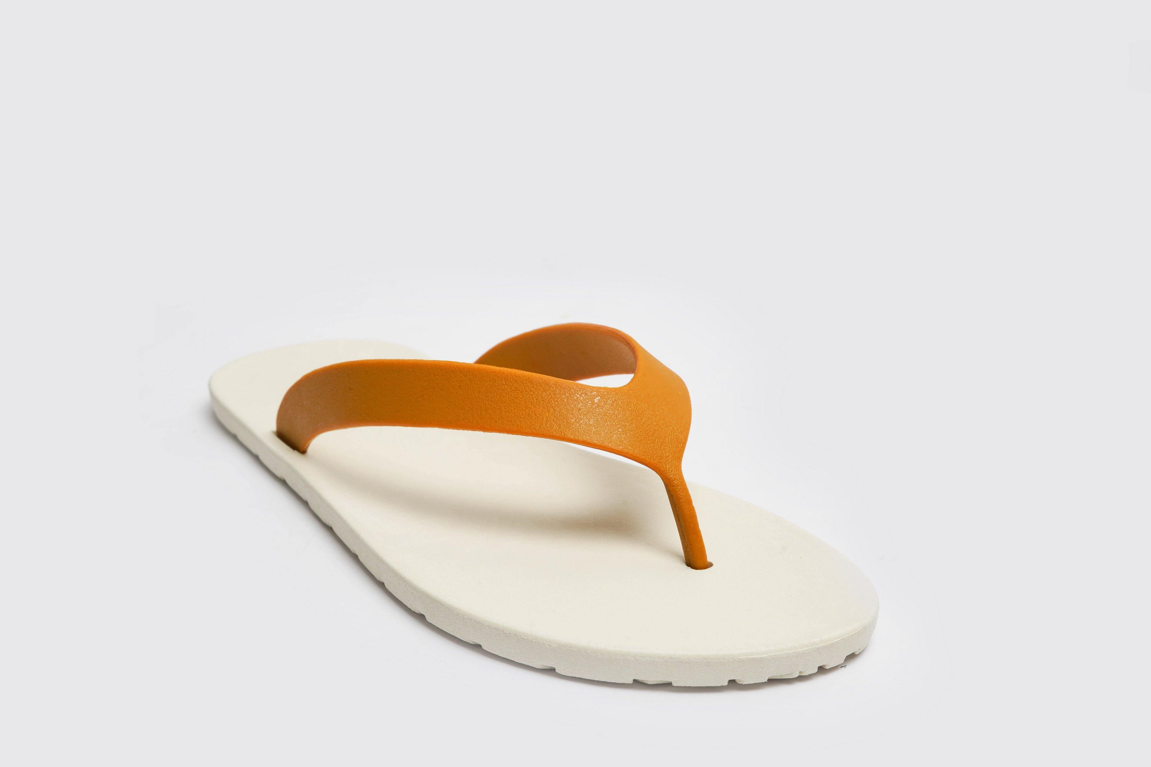 Flippy White Sole Caramel Strap - Moo Chuu India