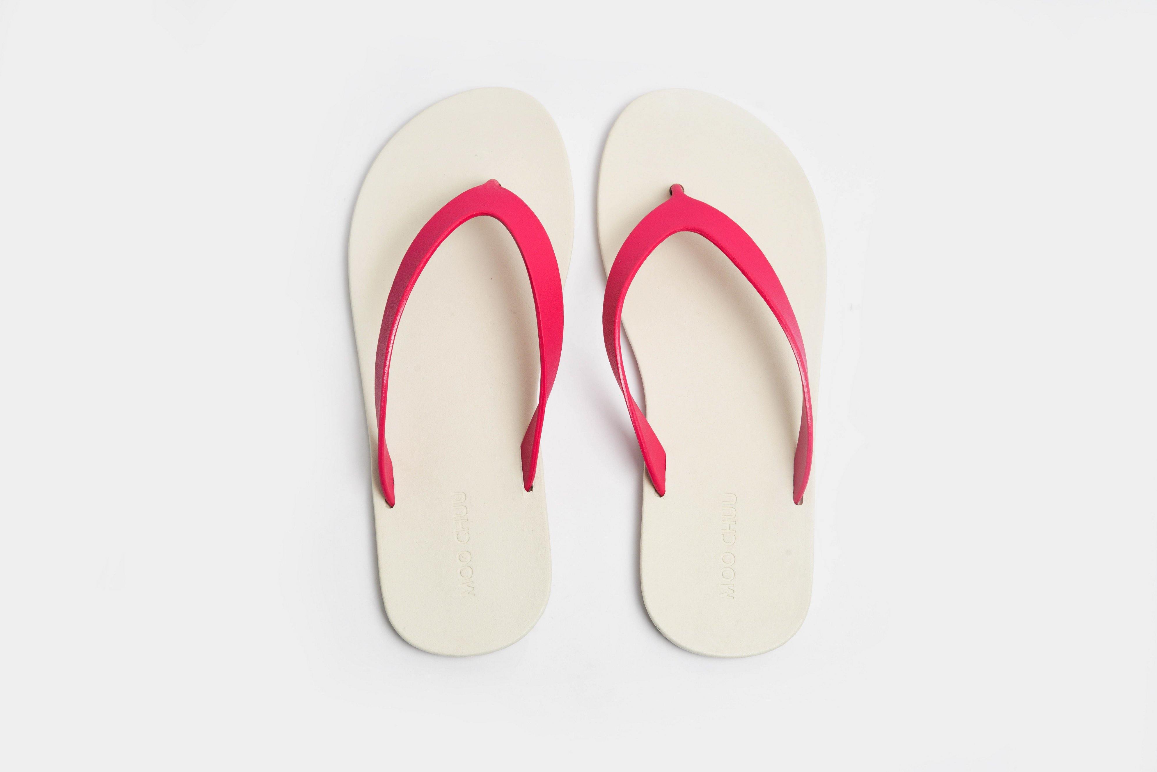 Flippy White Sole Pink Strap - Moo Chuu India