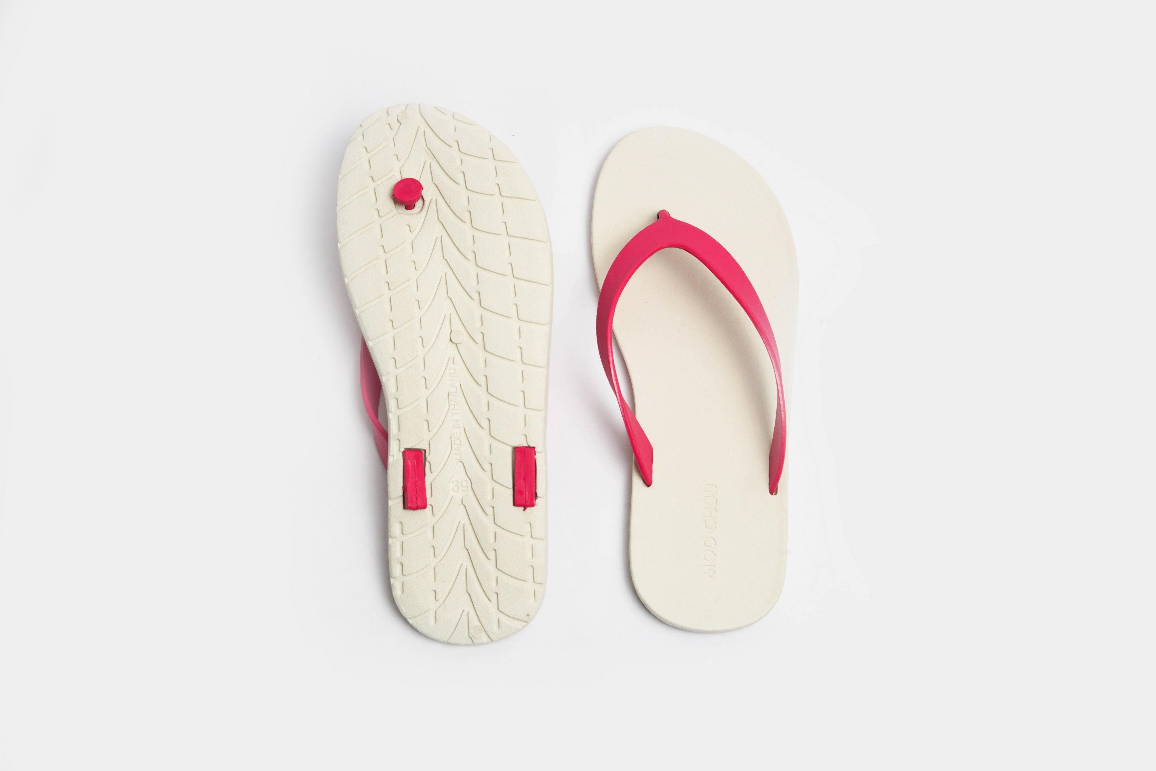 Flippy White Sole Pink Strap - Moo Chuu India