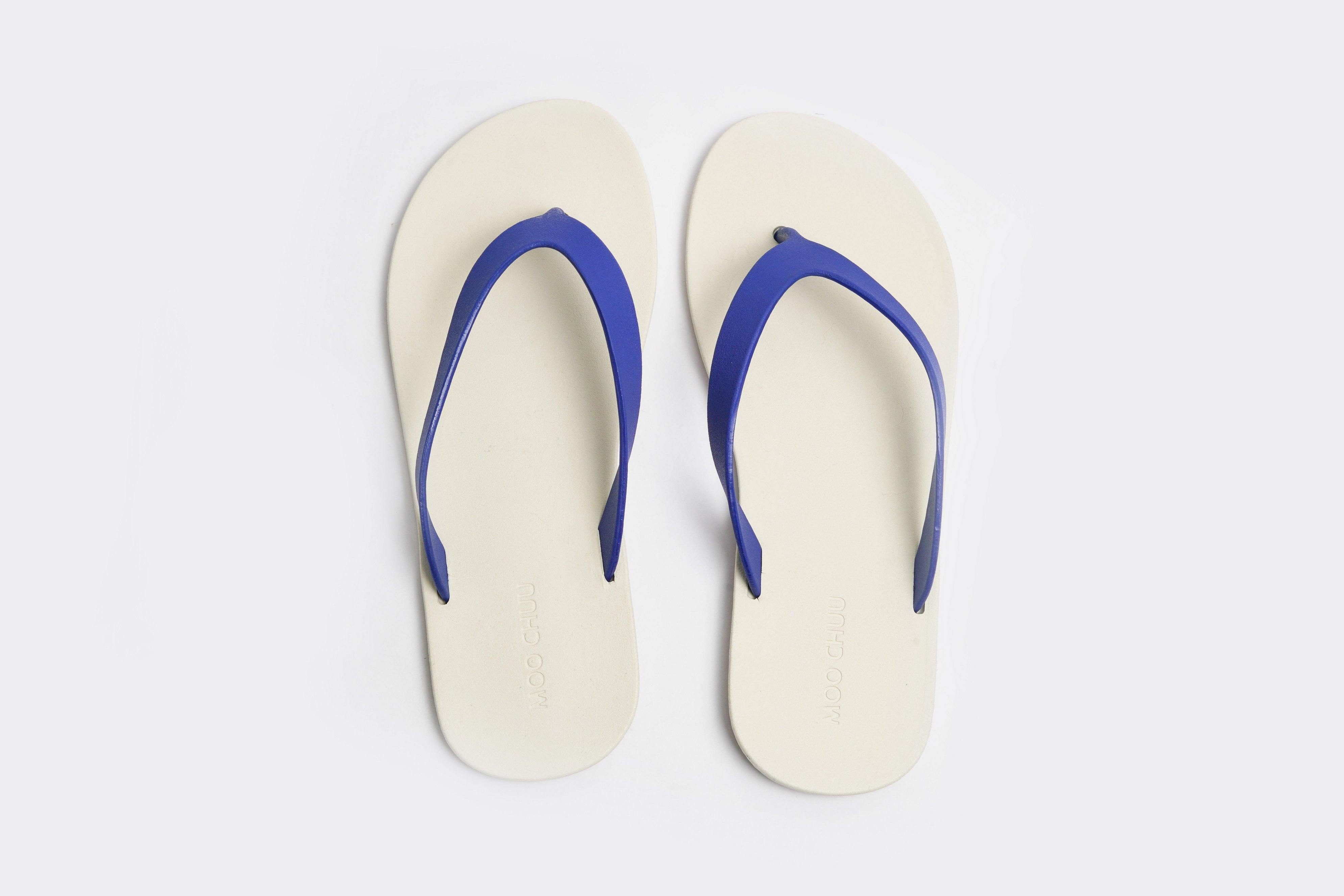 Flippy White Sole Blue Strap - Moo Chuu India