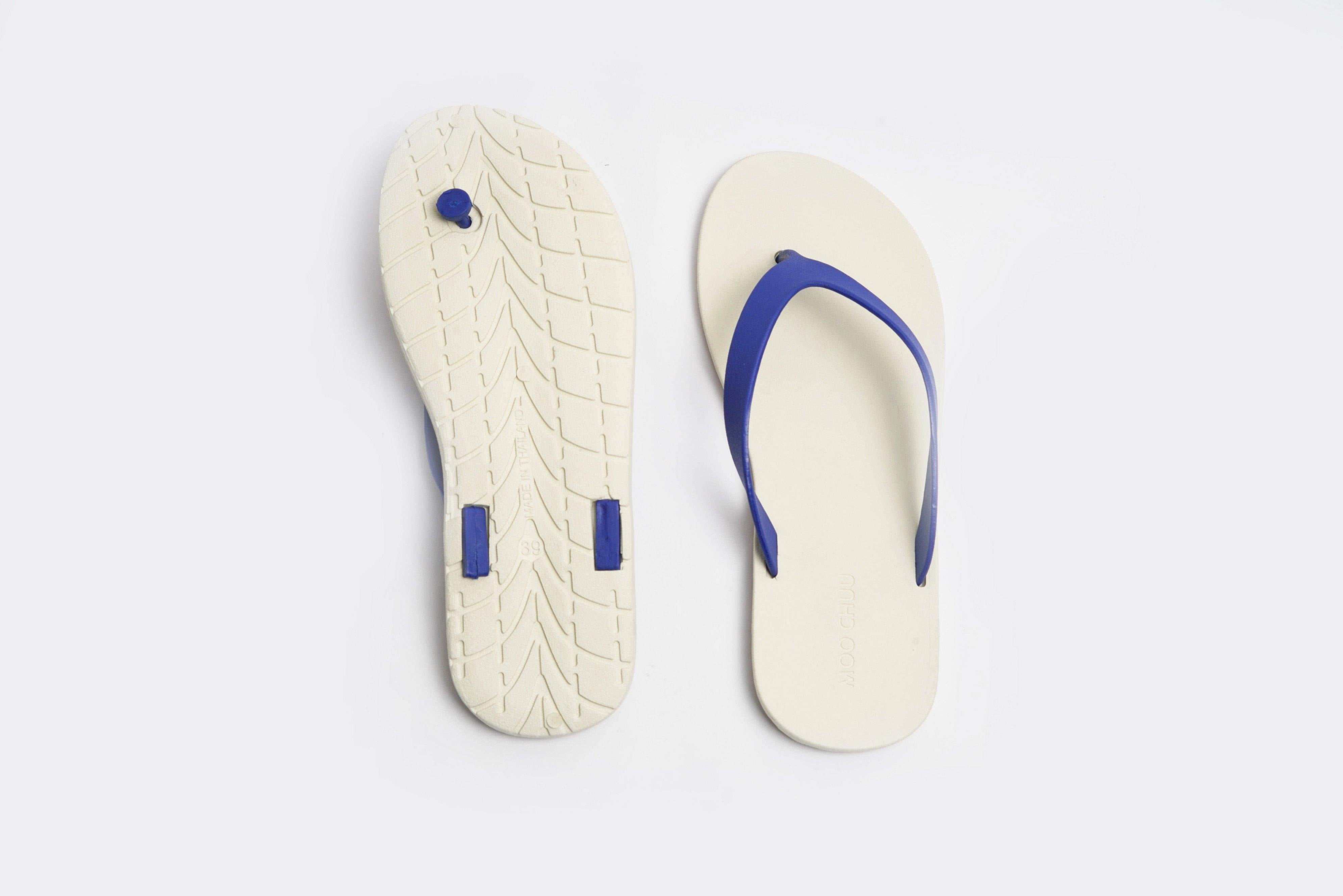 Flippy White Sole Blue Strap - Moo Chuu India