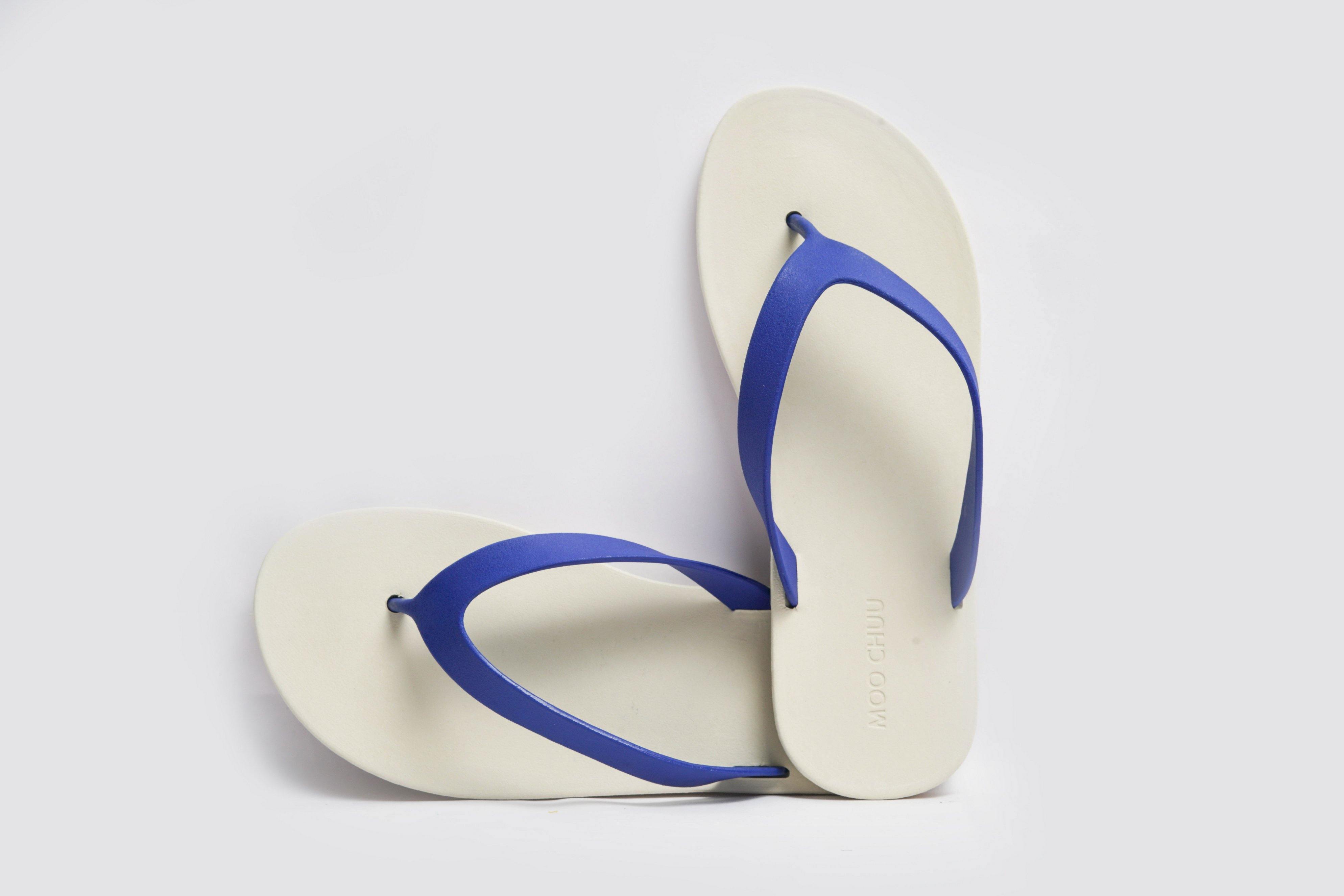 Flippy White Sole Blue Strap - Moo Chuu India