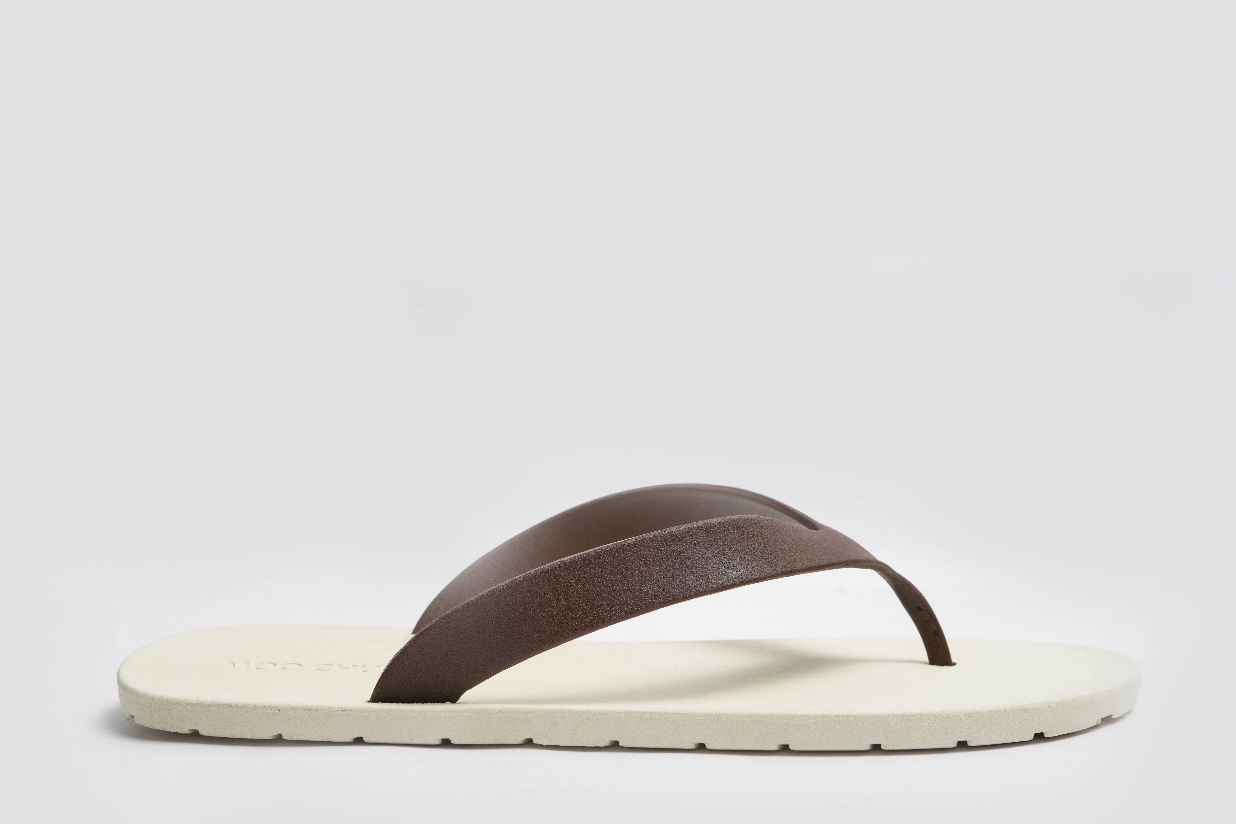 Flippy White Sole Brown Strap - Moo Chuu India