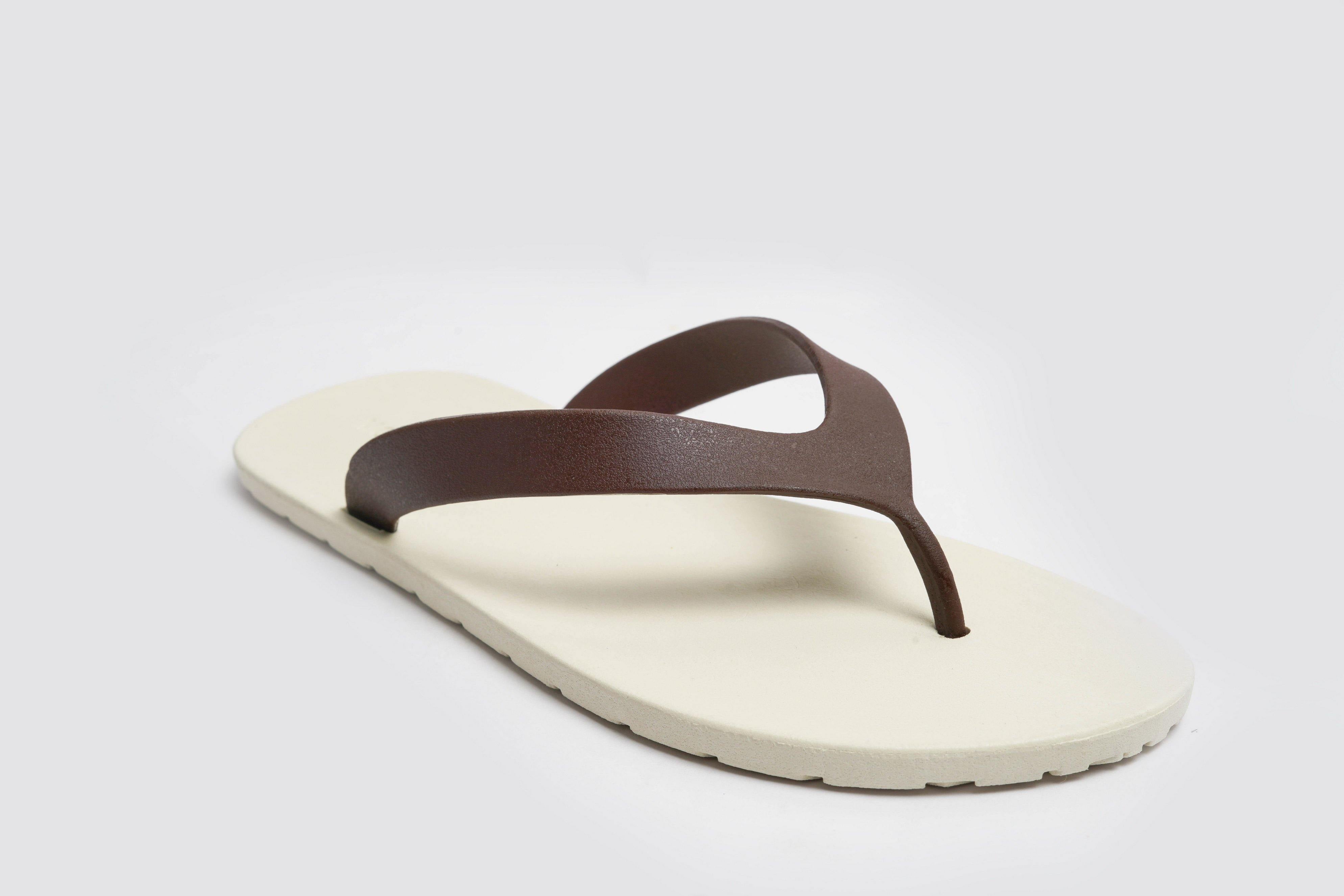 Flippy White Sole Brown Strap - Moo Chuu India