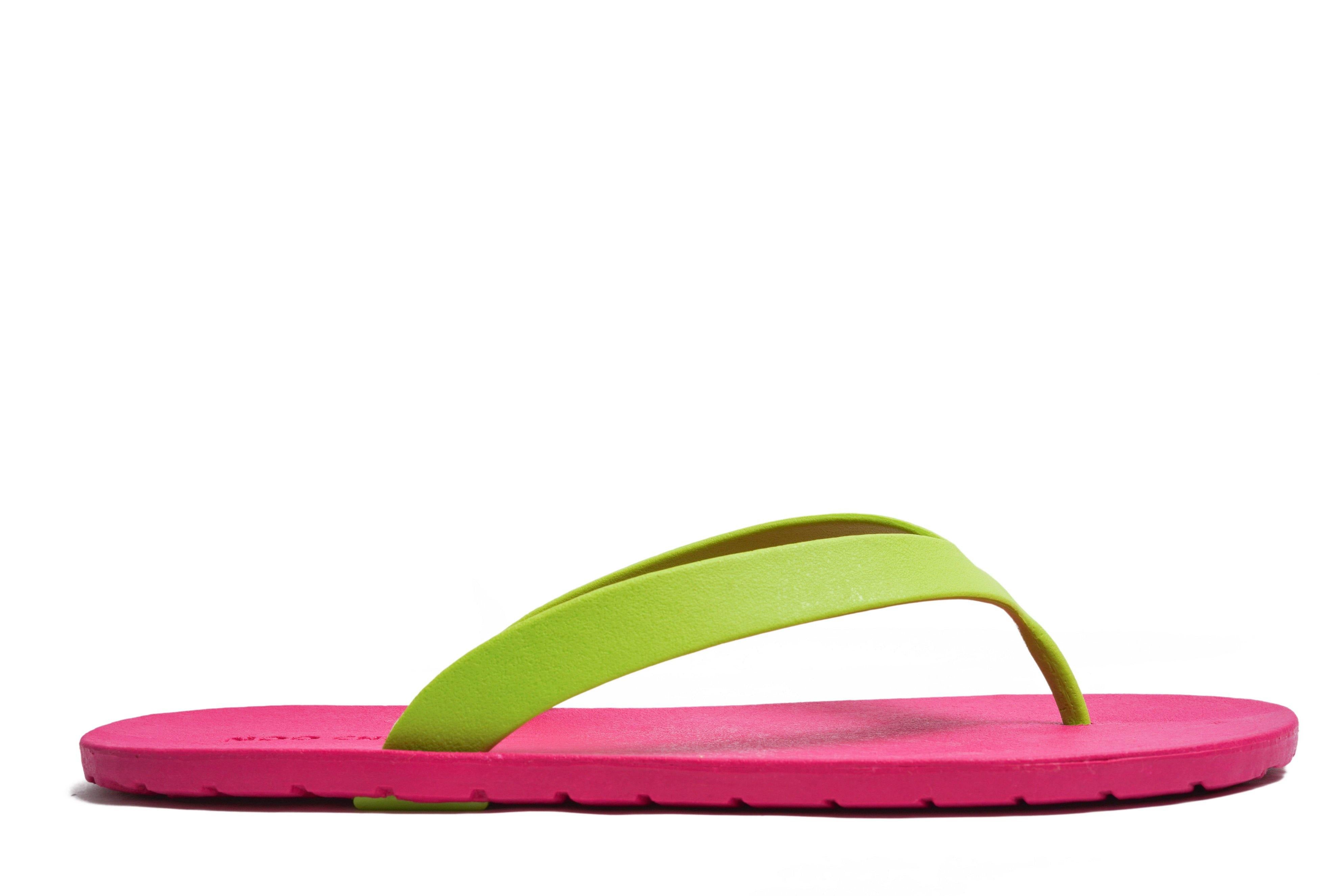 Flippy Pink Sole Lime Strap - Moo Chuu India