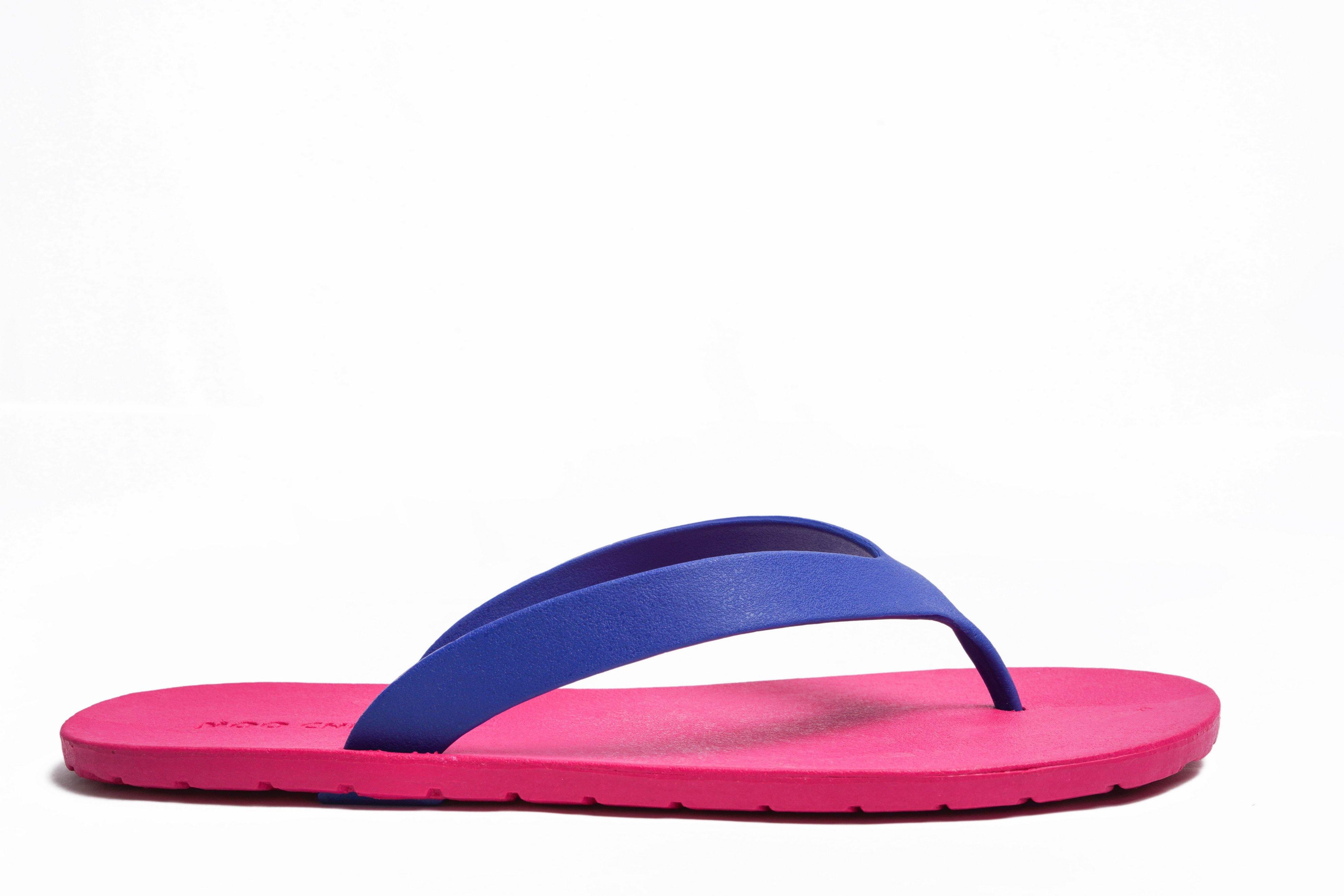 Flippy Pink Sole Blue Strap - Moo Chuu India