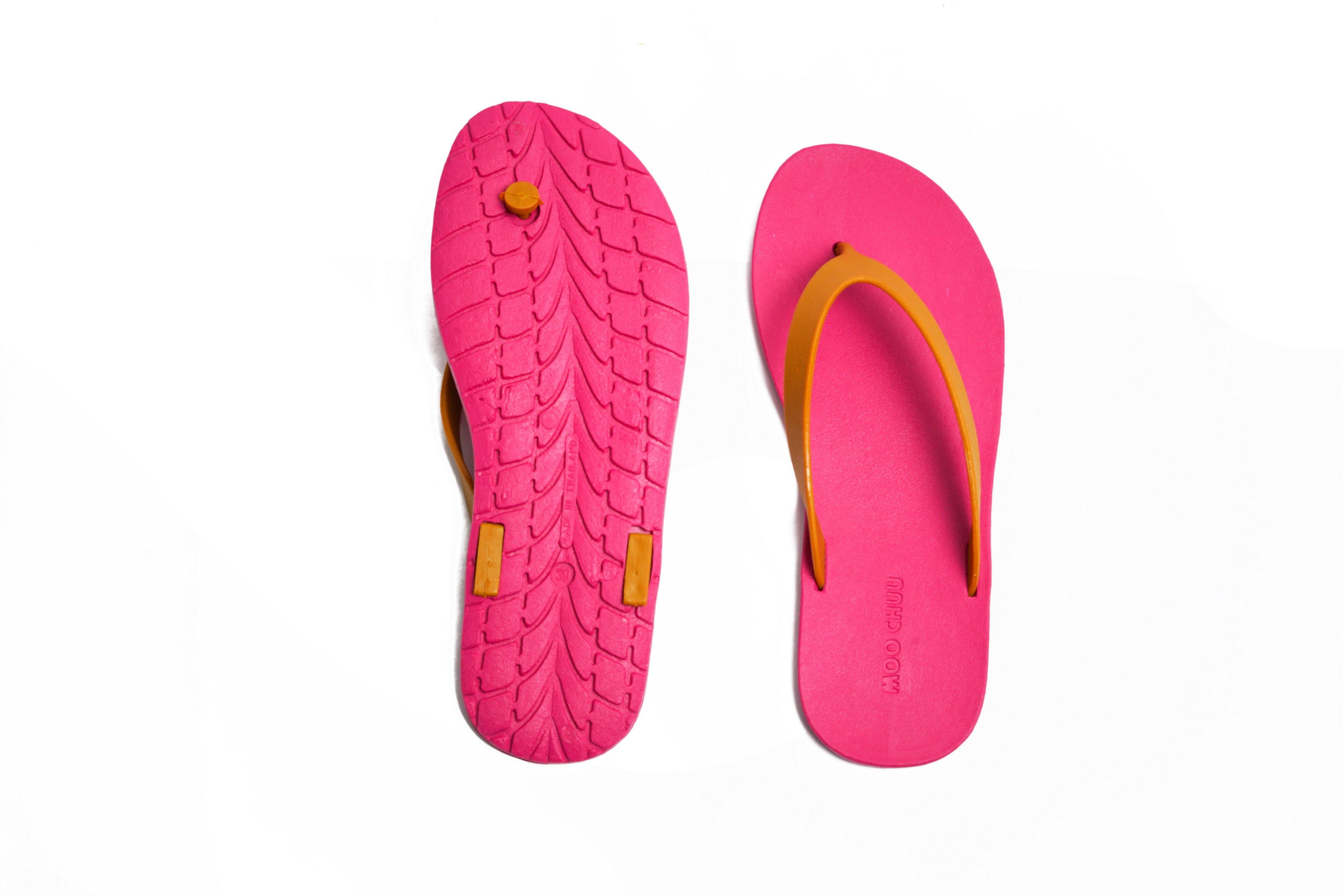 Flippy Pink Sole Caramel Strap - Moo Chuu India