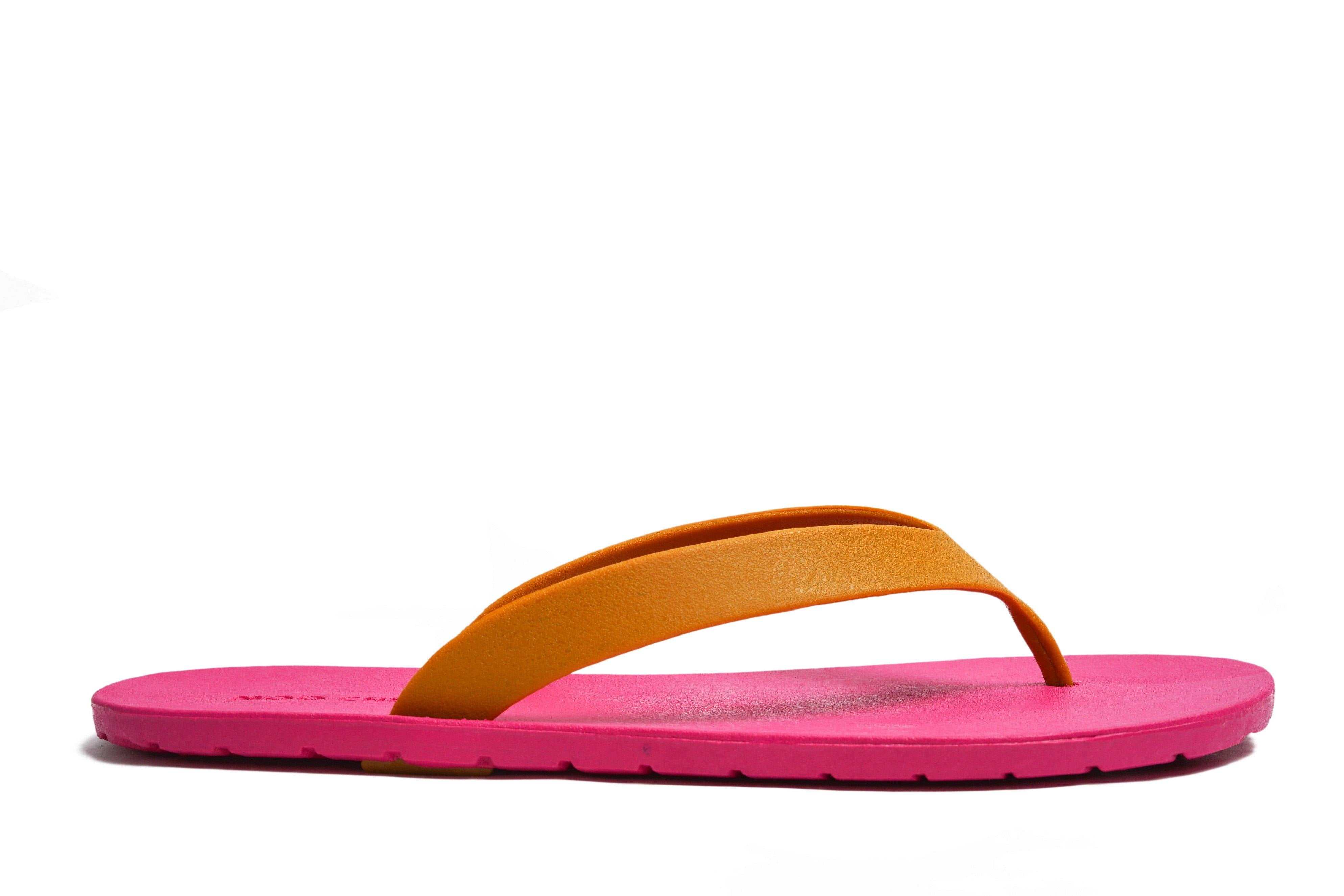 Flippy Pink Sole Caramel Strap - Moo Chuu India