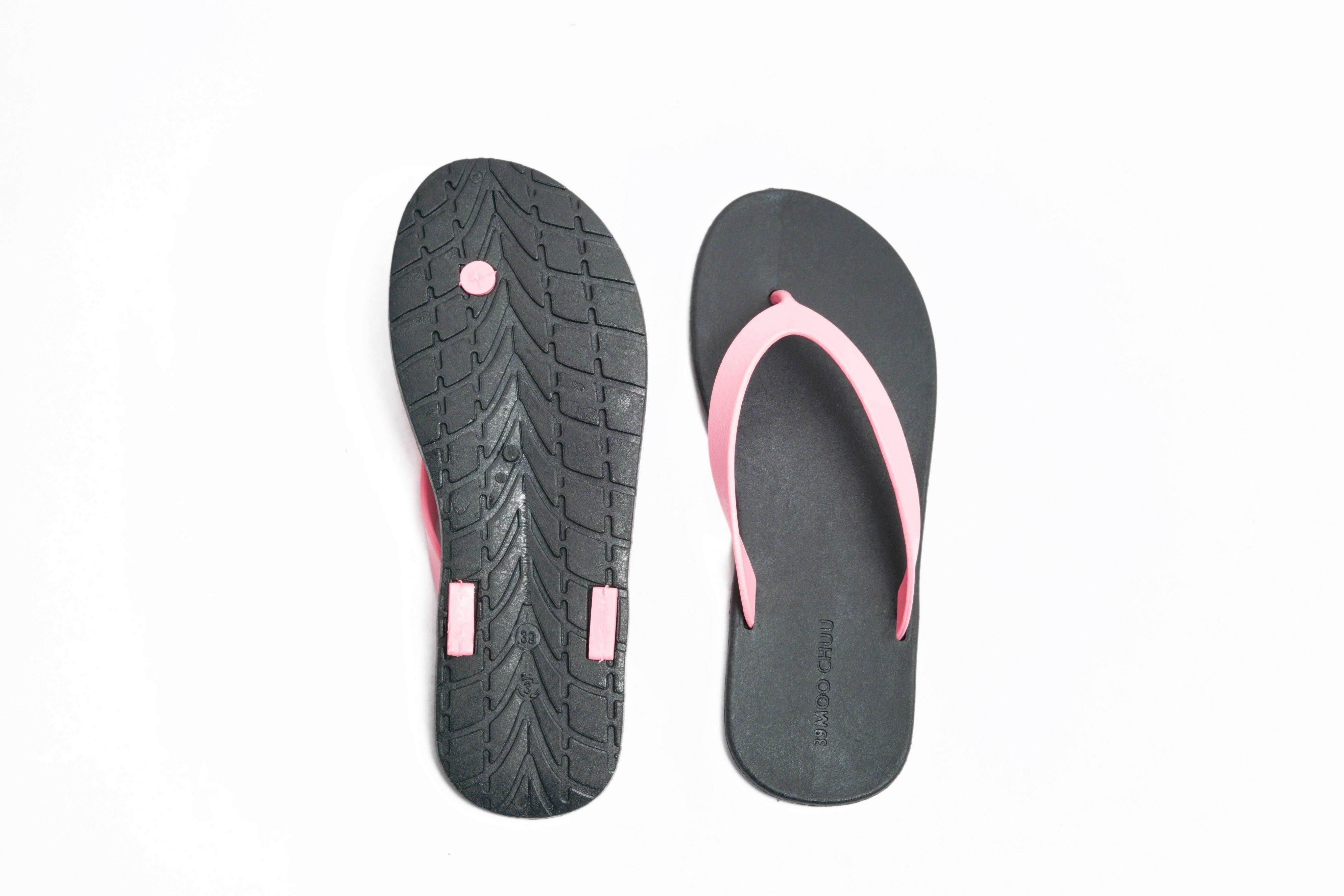 Flippy Black Sole Light Pink Strap - Moo Chuu India